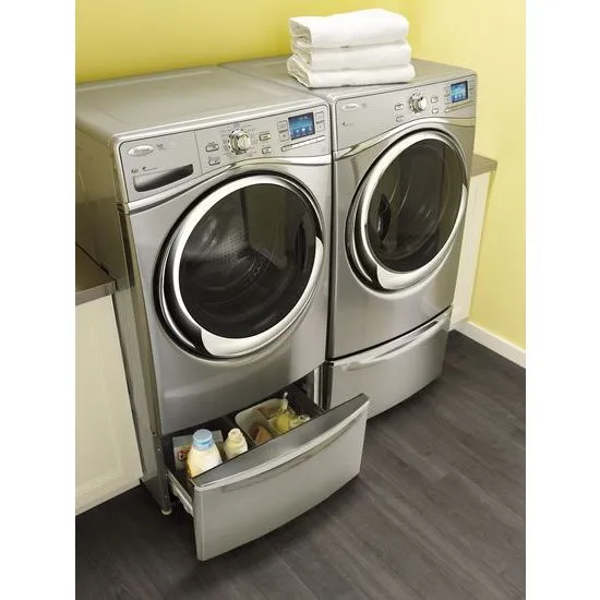 Amana XHPC155YC 15.5 Pedestal For Front Load Washer And Dryer With Storage - Chrome