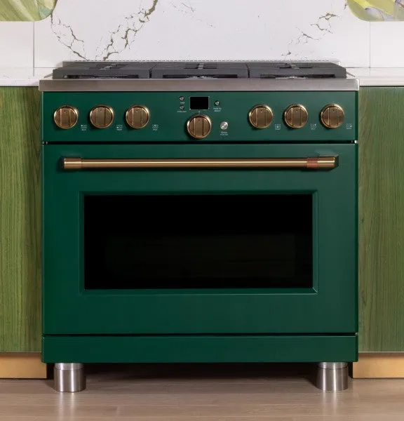 Caf C2Y366P5TG2 Caf 36 Smart Dual-Fuel Commercial-Style Range with 6 Burners (Natural Gas)