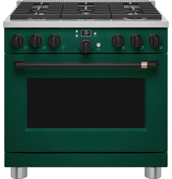 Caf C2Y366P5TG2 Caf 36 Smart Dual-Fuel Commercial-Style Range with 6 Burners (Natural Gas)