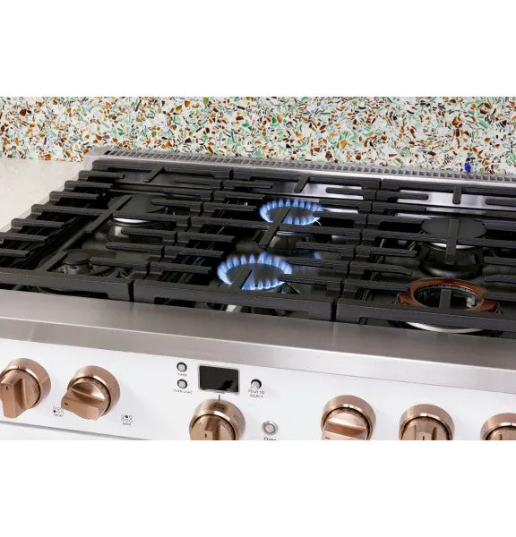Caf C2Y366P5TG2 Caf 36 Smart Dual-Fuel Commercial-Style Range with 6 Burners (Natural Gas)