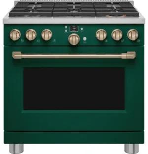 Caf C2Y366P5TG2 Caf 36 Smart Dual-Fuel Commercial-Style Range with 6 Burners (Natural Gas)