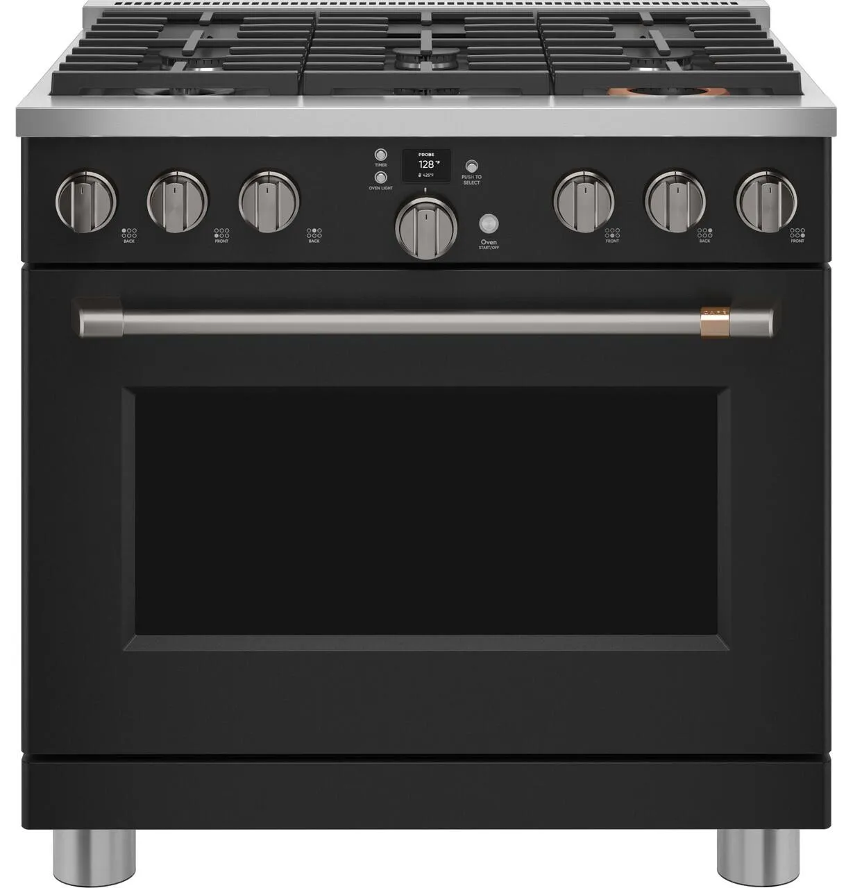 Cafe C2Y366P3TD1 Caf&#8482; 36 Smart Dual-Fuel Commercial-Style Range With 6 Burners (Natural Gas)