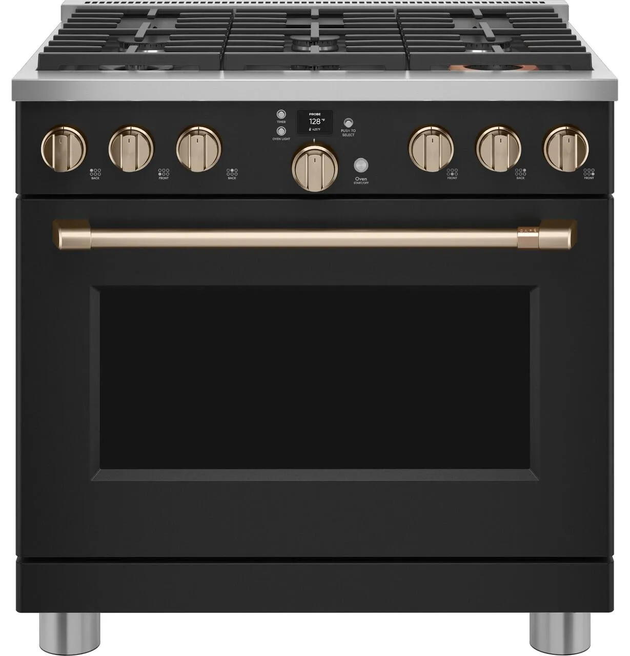 Cafe C2Y366P3TD1 Caf&#8482; 36 Smart Dual-Fuel Commercial-Style Range With 6 Burners (Natural Gas)