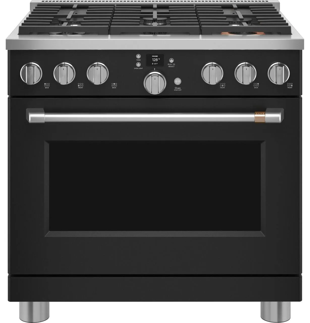 Cafe C2Y366P3TD1 Caf&#8482; 36 Smart Dual-Fuel Commercial-Style Range With 6 Burners (Natural Gas)