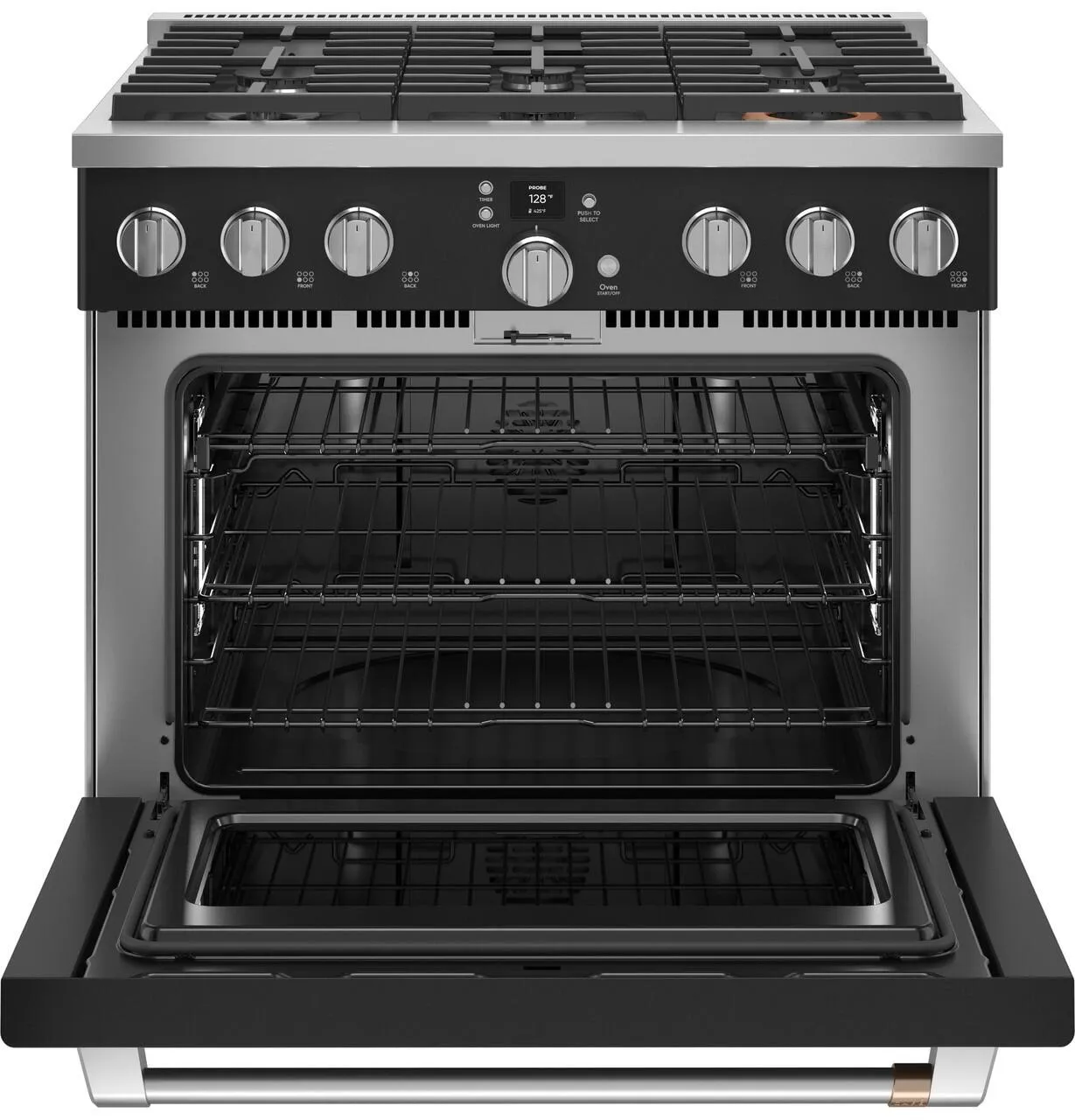 Cafe C2Y366P3TD1 Caf&#8482; 36 Smart Dual-Fuel Commercial-Style Range With 6 Burners (Natural Gas)