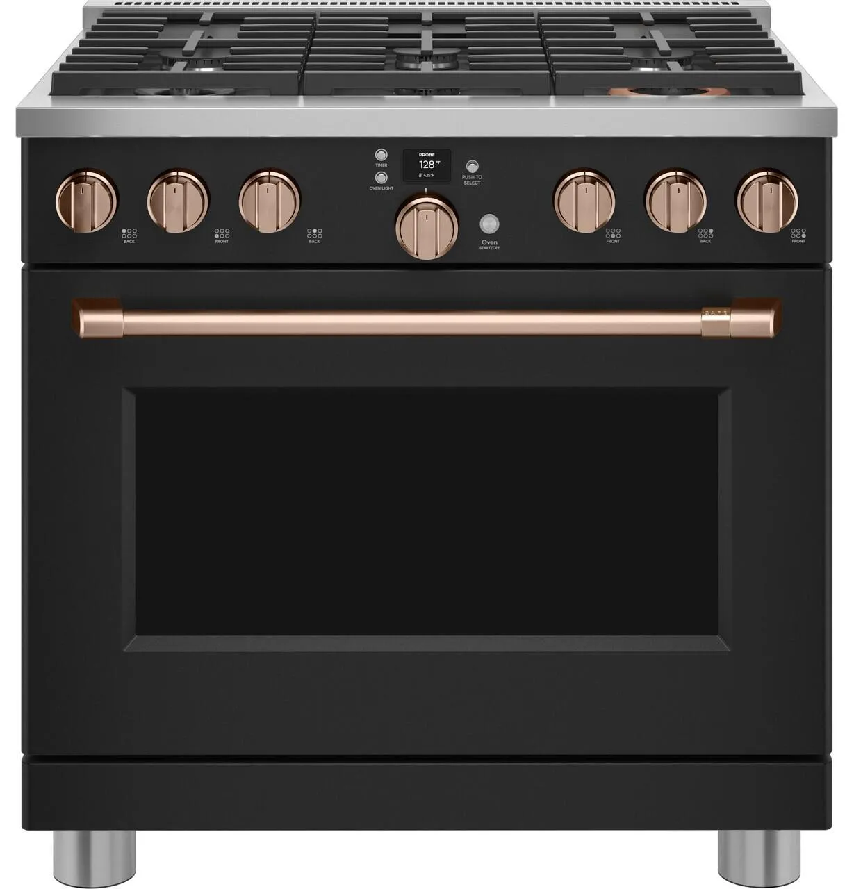 Cafe C2Y366P3TD1 Caf&#8482; 36 Smart Dual-Fuel Commercial-Style Range With 6 Burners (Natural Gas)