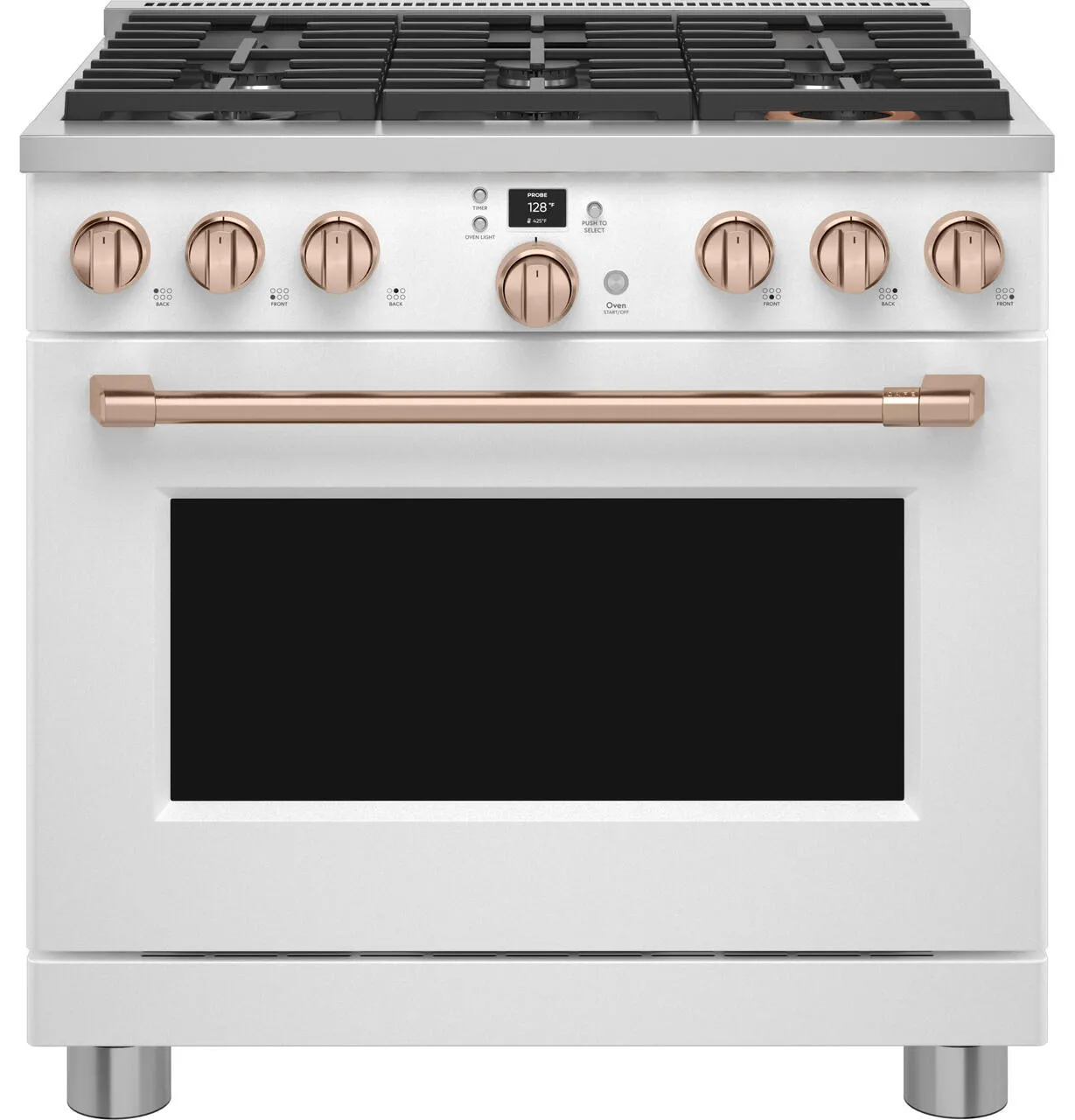 Cafe C2Y366P4TW2 Caf&#8482; 36 Smart Dual-Fuel Commercial-Style Range With 6 Burners (Natural Gas)