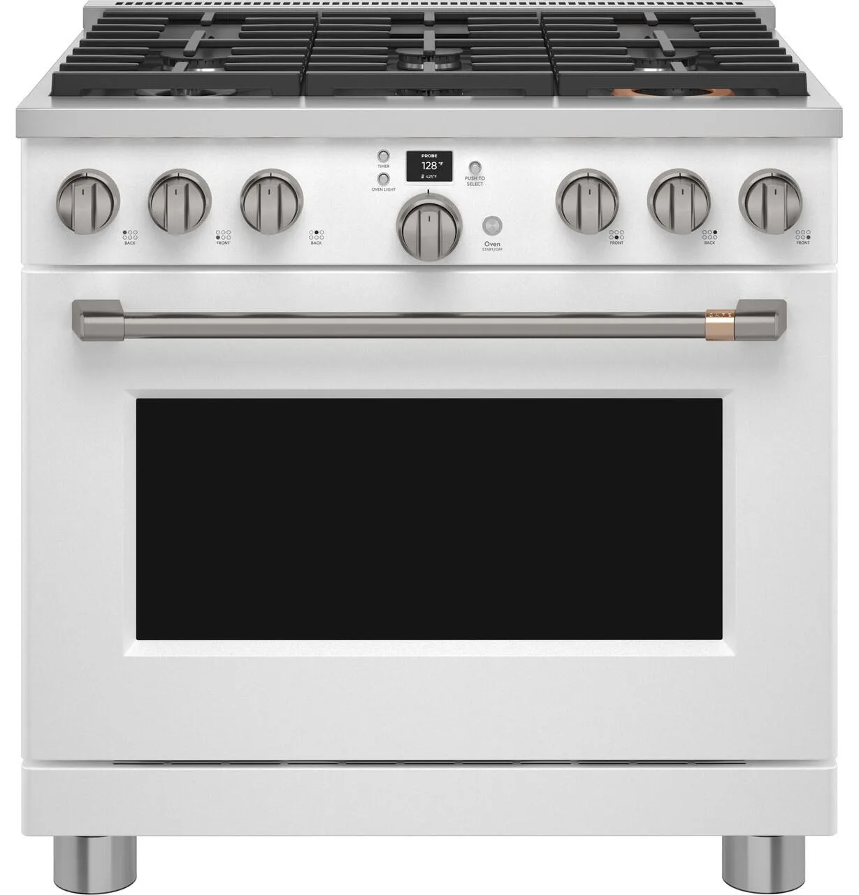 Cafe C2Y366P4TW2 Caf&#8482; 36 Smart Dual-Fuel Commercial-Style Range With 6 Burners (Natural Gas)