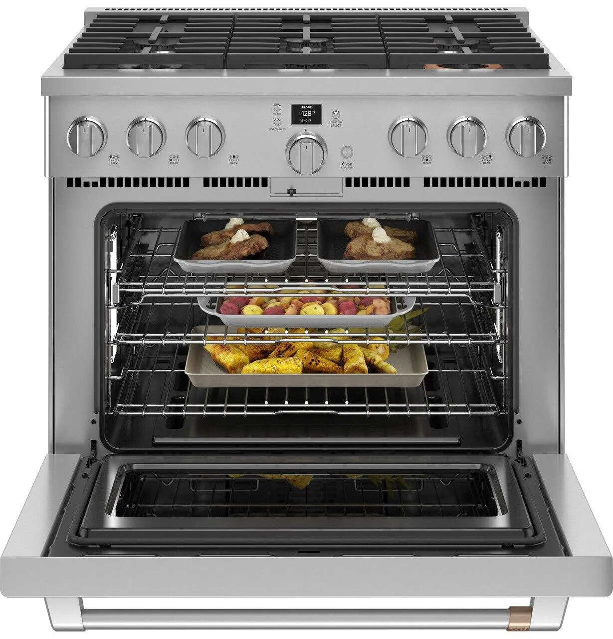Cafe CGY366P2TS1 Caf&#8482; 36 Smart All-Gas Commercial-Style Range With 6 Burners (Natural Gas)