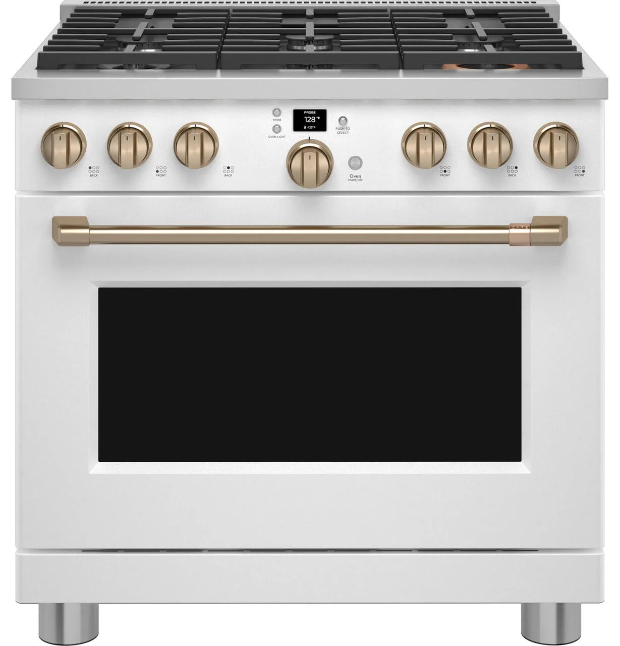 Cafe CGY366P4TW2 Caf&#8482; 36 Smart All-Gas Commercial-Style Range With 6 Burners (Natural Gas)