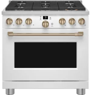 Cafe CGY366P4TW2 Caf&#8482; 36 Smart All-Gas Commercial-Style Range With 6 Burners (Natural Gas)