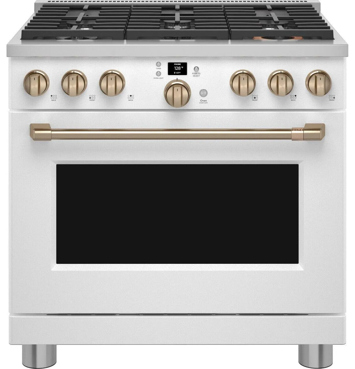 Cafe CGY366P4TW2 Caf&#8482; 36 Smart All-Gas Commercial-Style Range With 6 Burners (Natural Gas)
