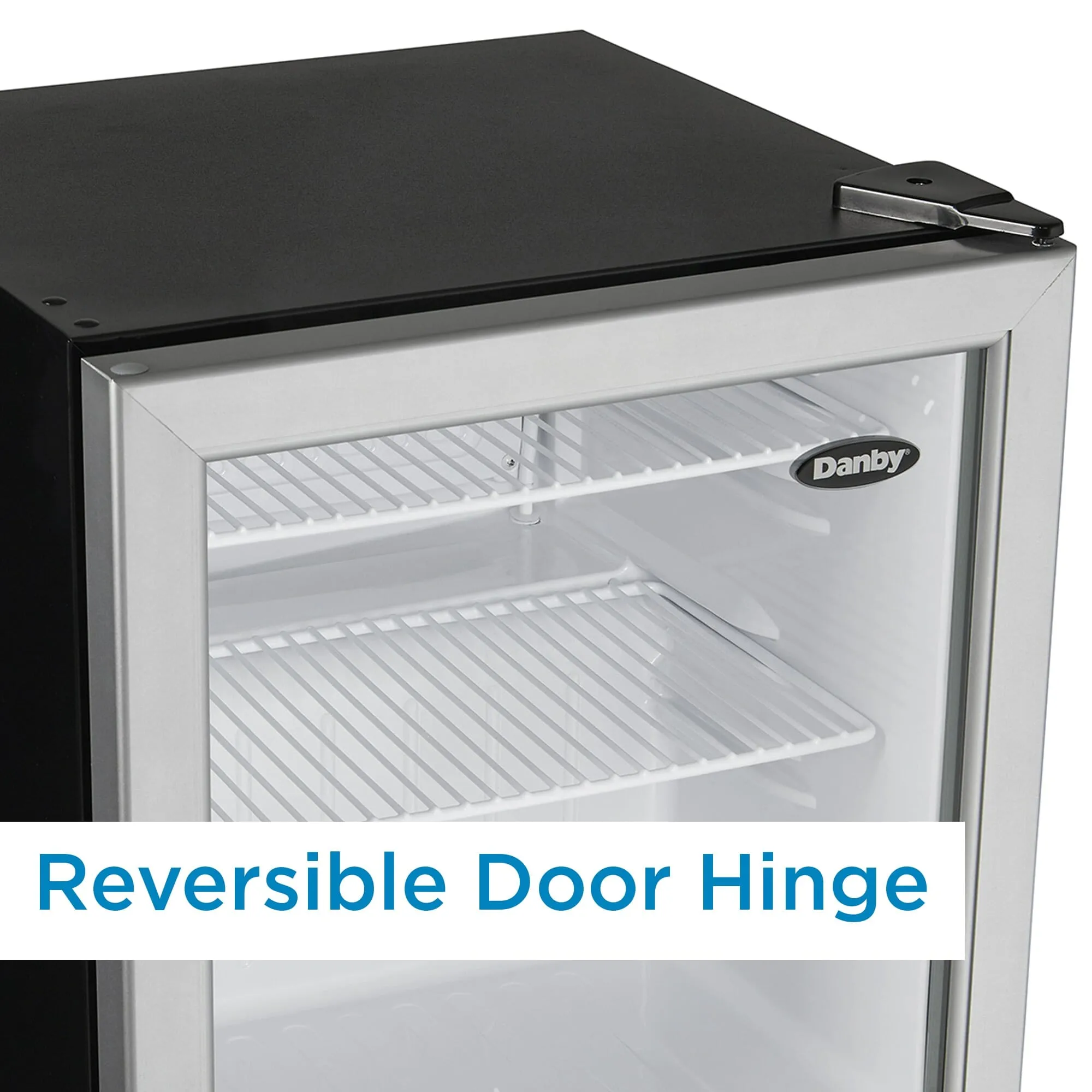 Danby DAG016A2BDB Danby 1.6 Cu. Ft. Compact Glass Door Fridge In Platinum