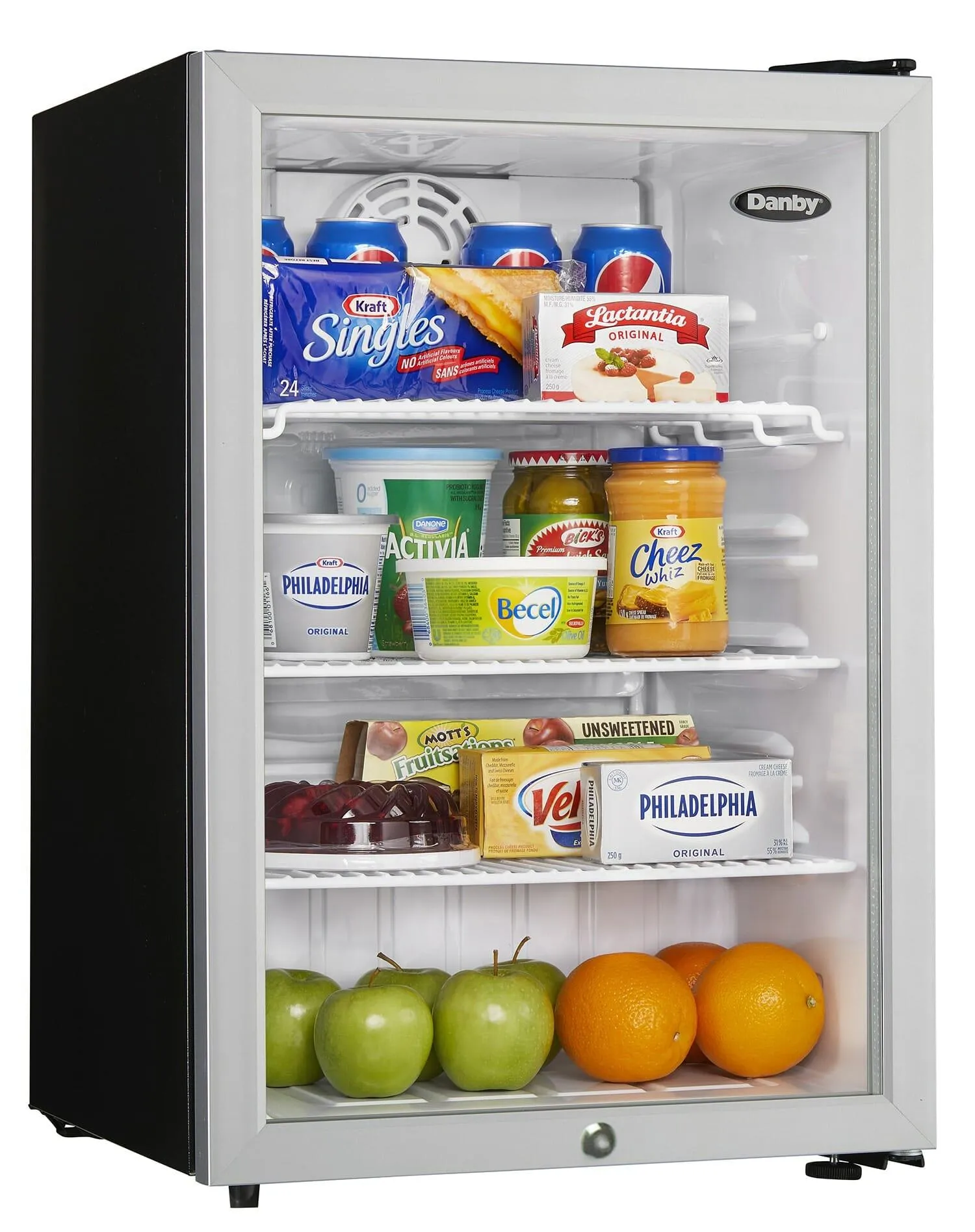 Danby DAG026A2BDB Danby 2.6 Cu. Ft. Compact Glass Door Fridge In Platinum