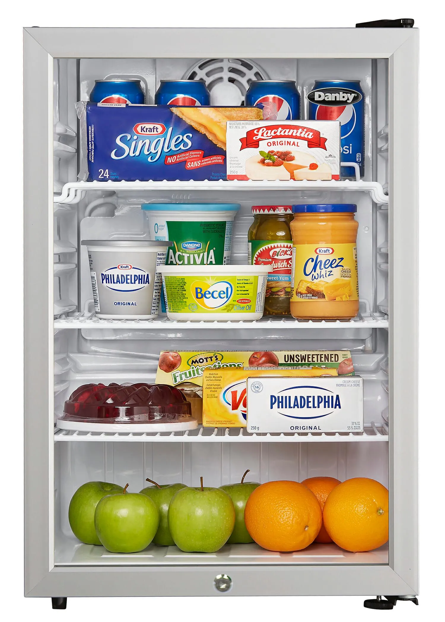 Danby DAG026A2BDB Danby 2.6 Cu. Ft. Compact Glass Door Fridge In Platinum