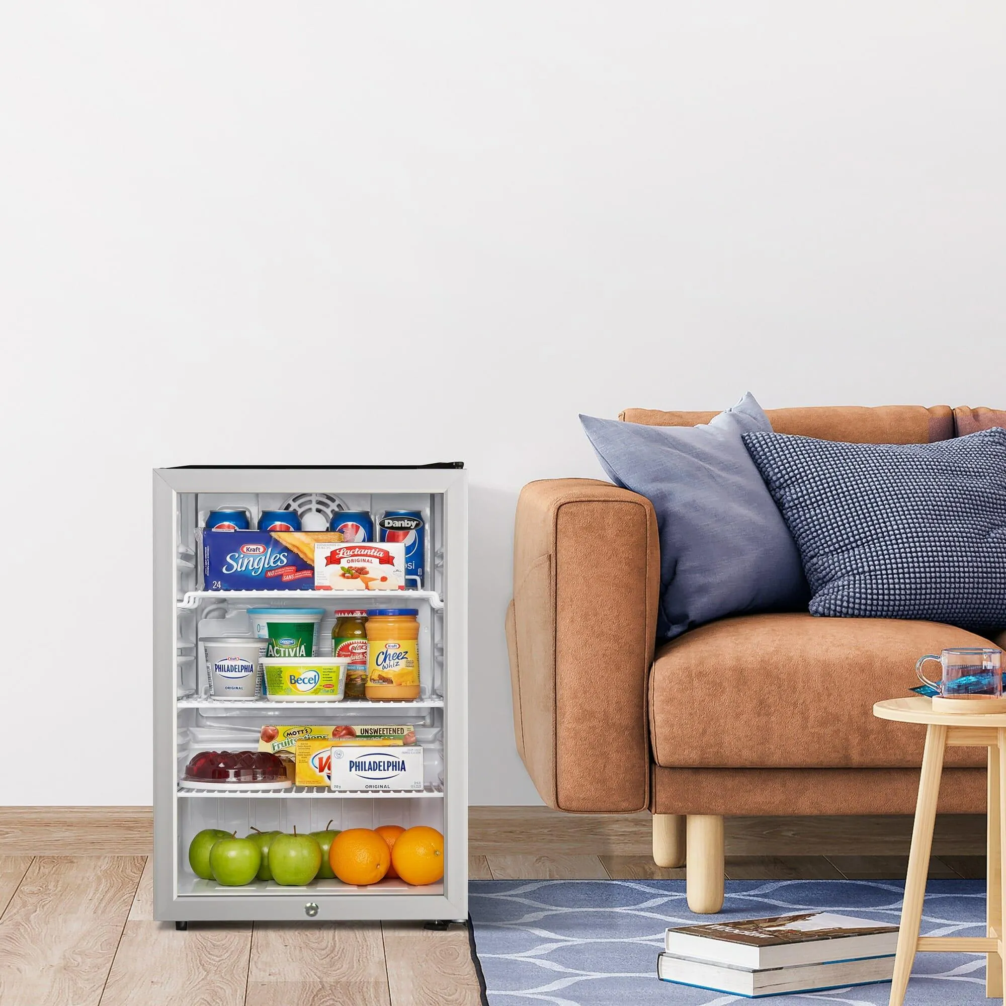 Danby DAG026A2BDB Danby 2.6 Cu. Ft. Compact Glass Door Fridge In Platinum