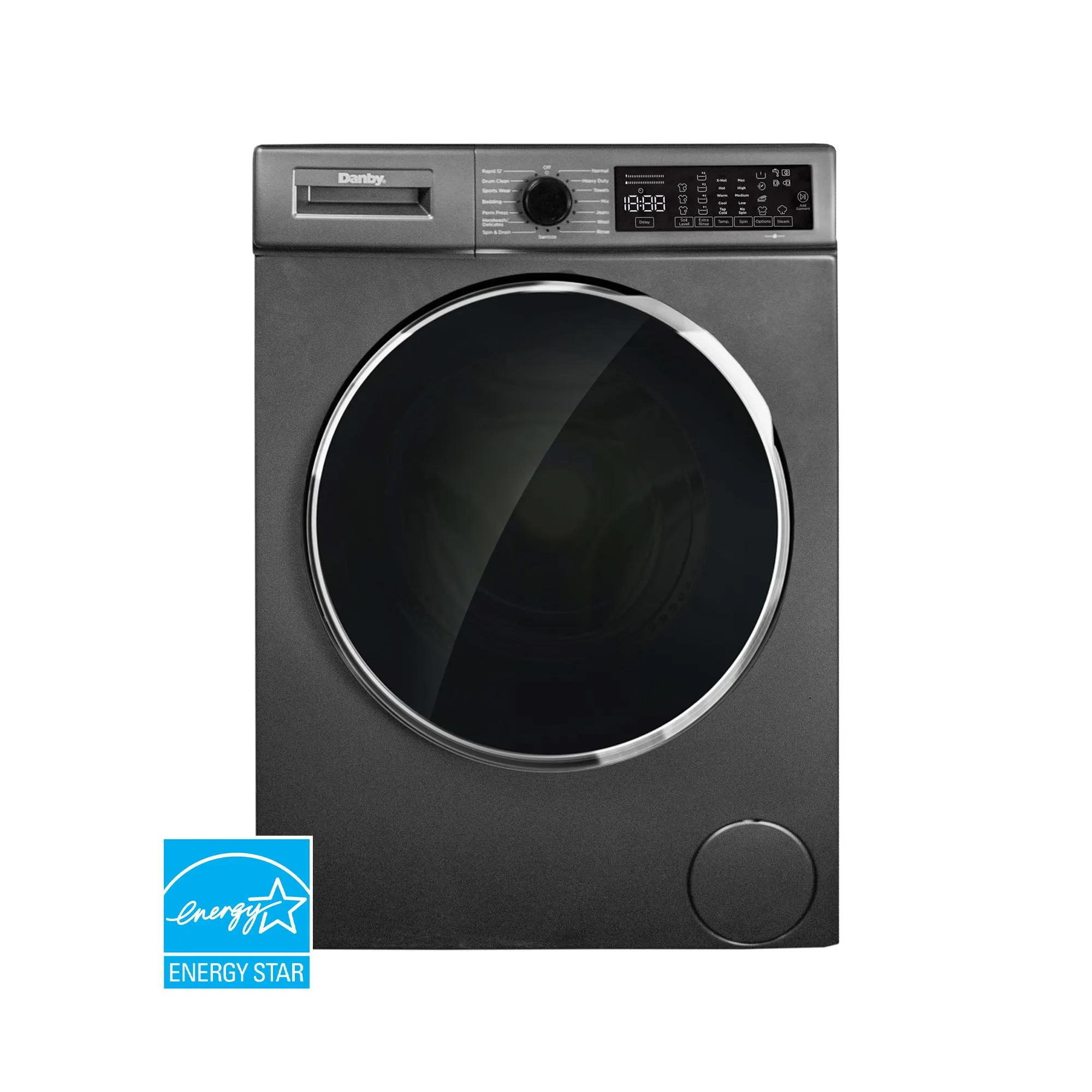 Danby DWM022D1DSDB Danby 2.2 Cu. Ft. 24 Front Load Washing Machine
