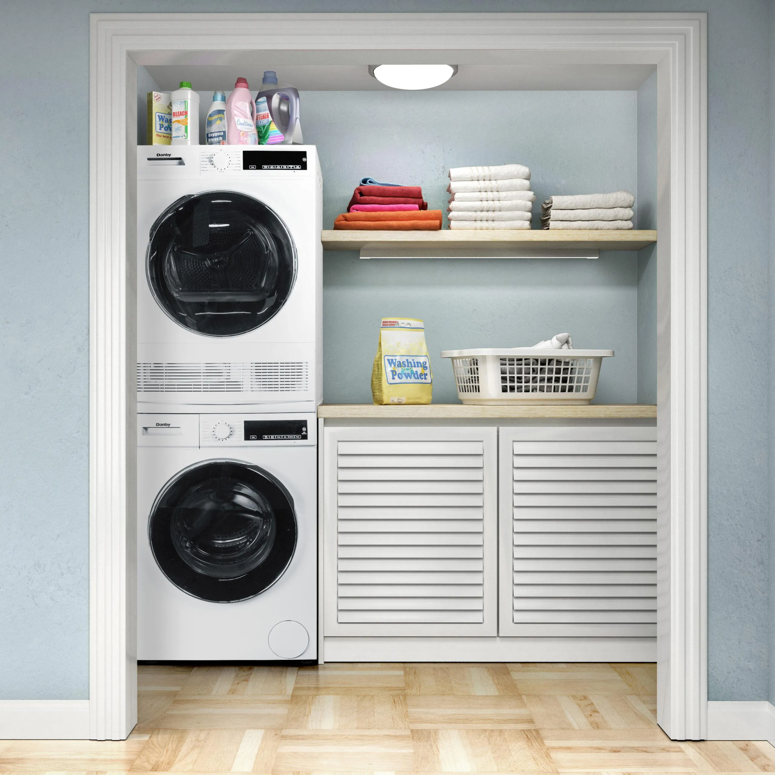 Danby DWM022D3WDB Danby 24-Inch. 2.2 Cu Ft. Stackable Front Load Washer With Steam In White