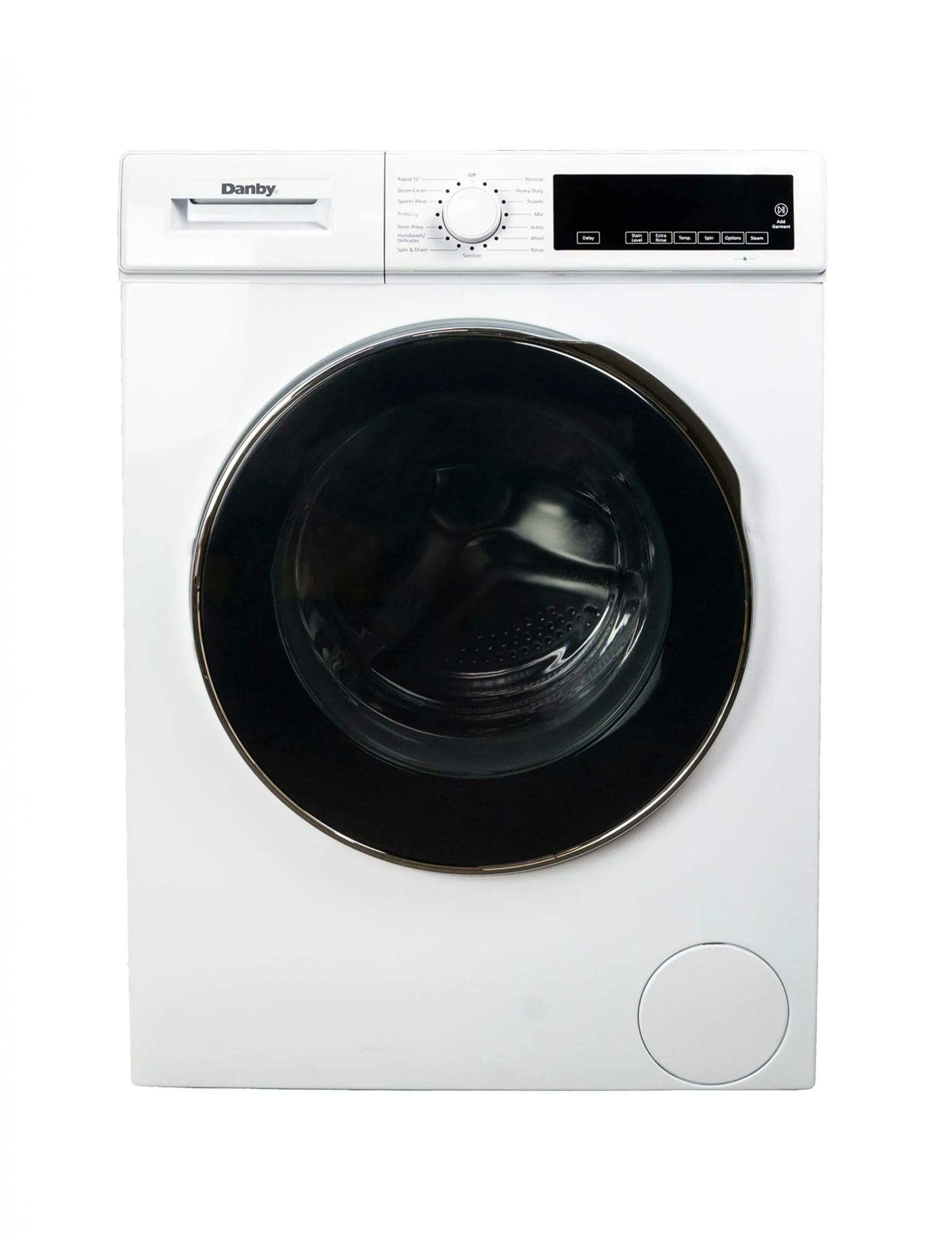 Danby DWM022D3WDB Danby 24-Inch. 2.2 Cu Ft. Stackable Front Load Washer With Steam In White