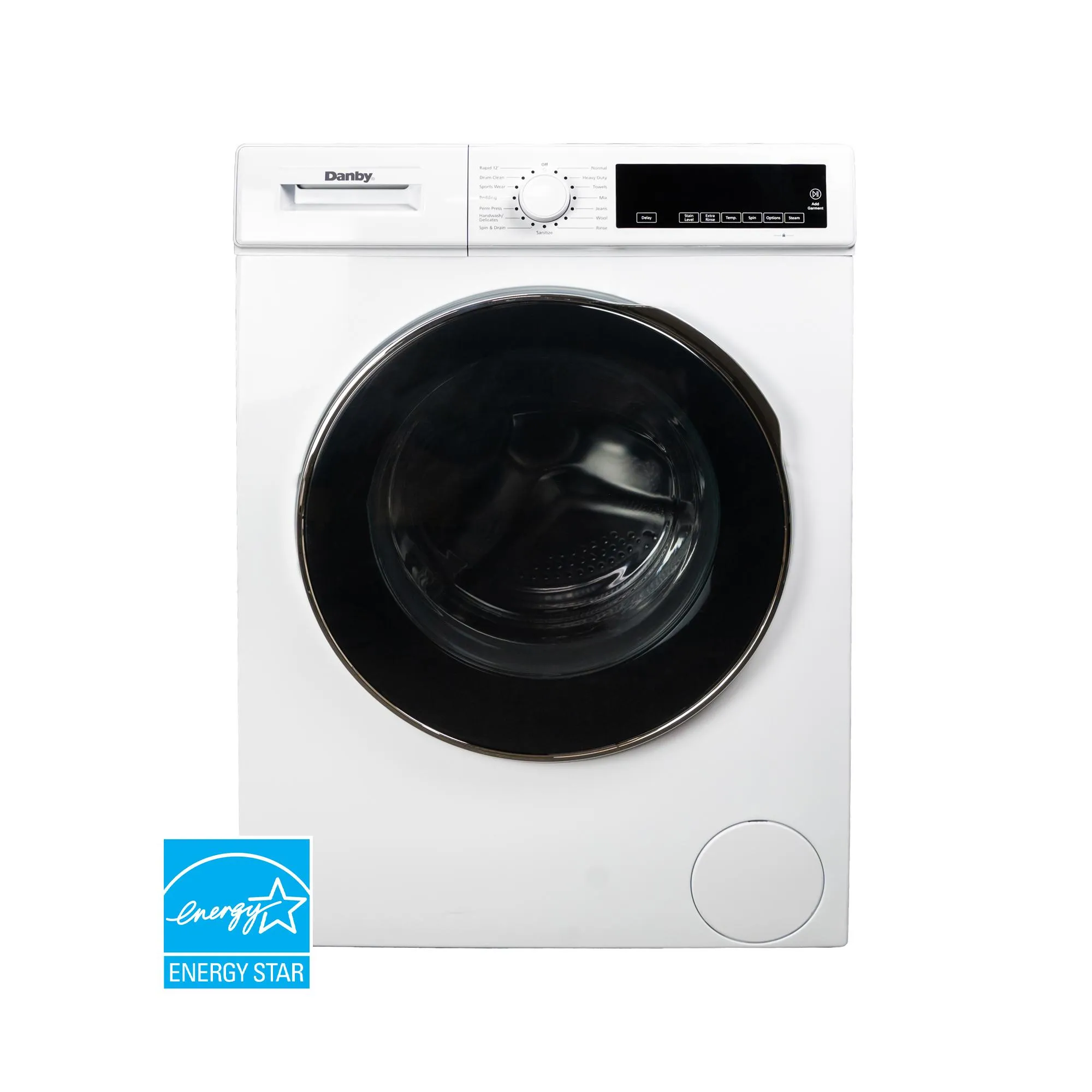 Danby DWM022D3WDB Danby 24-Inch. 2.2 Cu Ft. Stackable Front Load Washer With Steam In White