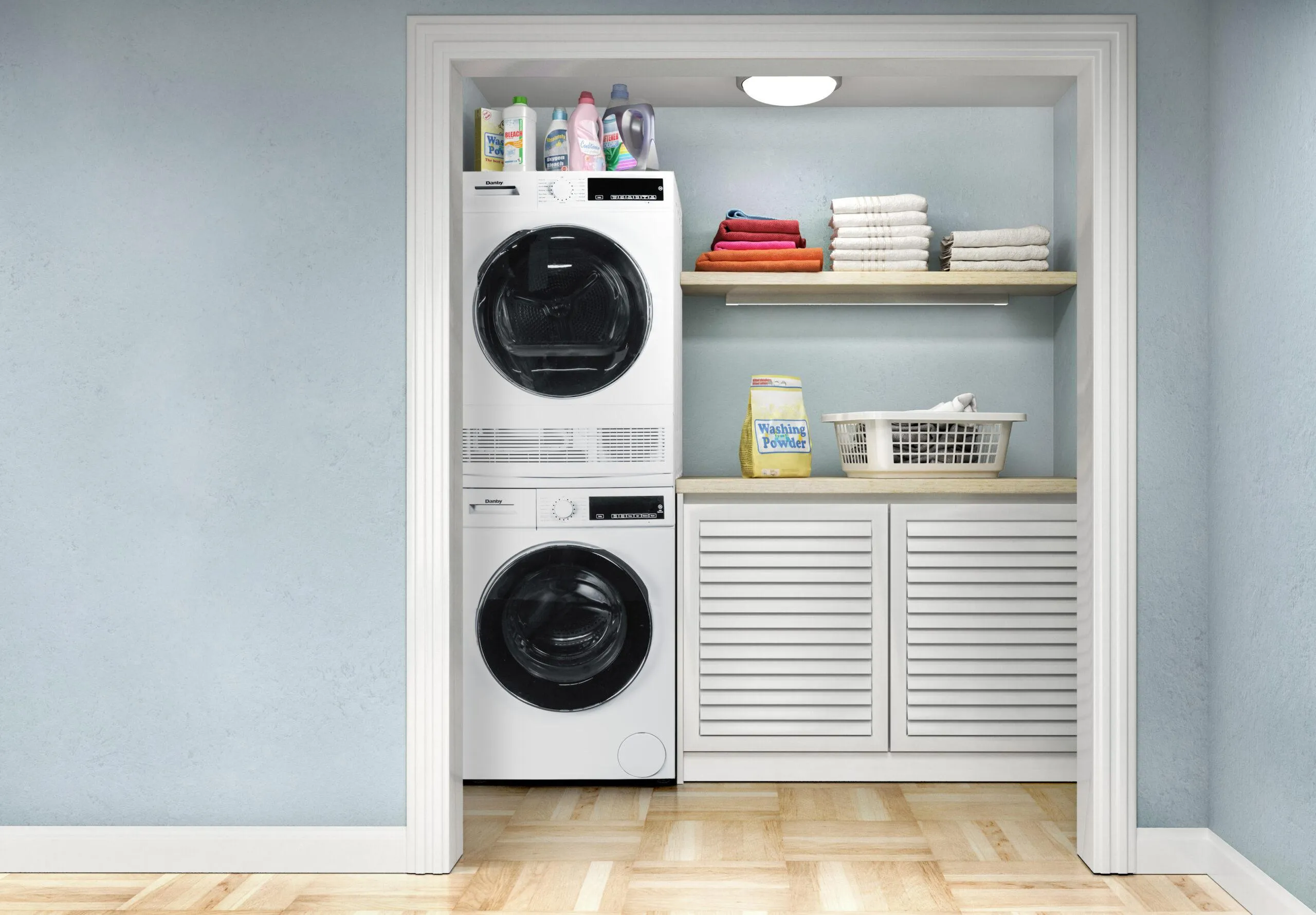 Danby DWM022D3WDB Danby 24-Inch. 2.2 Cu Ft. Stackable Front Load Washer With Steam In White