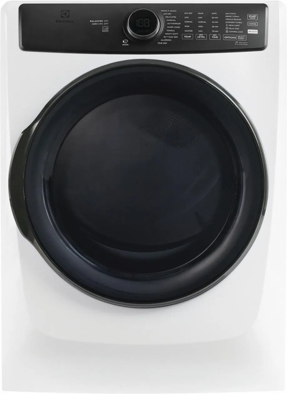 Electrolux ELFE7738AW Electrolux Front Load Perfect Steam&#8482; Electric Dryer With Balanced Dry&#8482; And Instant Refresh - 8.0 Cu. Ft.