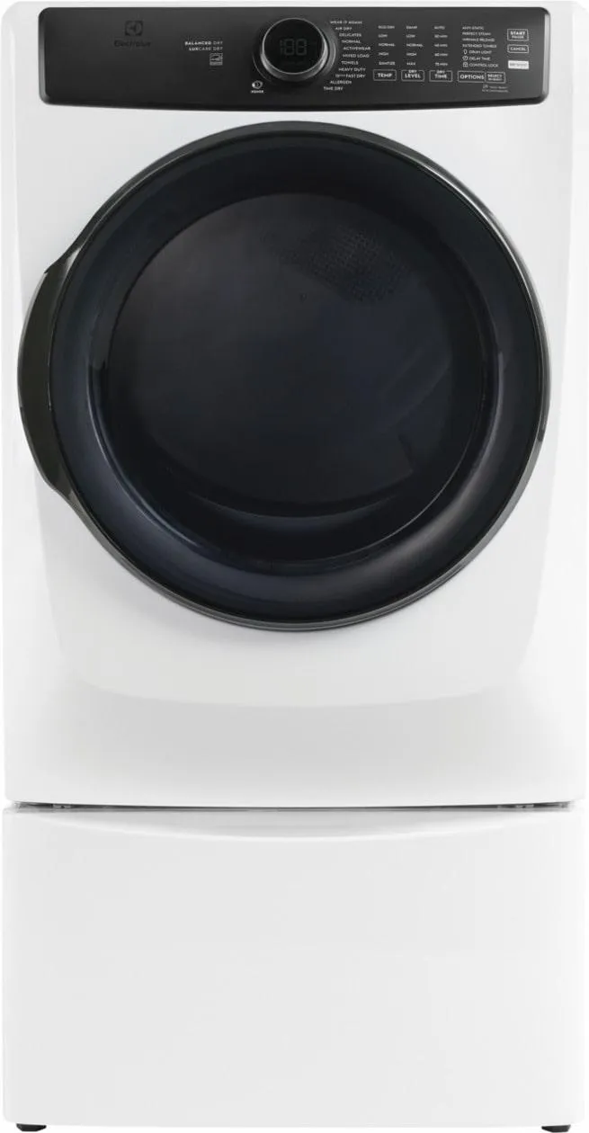 Electrolux ELFE7738AW Electrolux Front Load Perfect Steam&#8482; Electric Dryer With Balanced Dry&#8482; And Instant Refresh - 8.0 Cu. Ft.