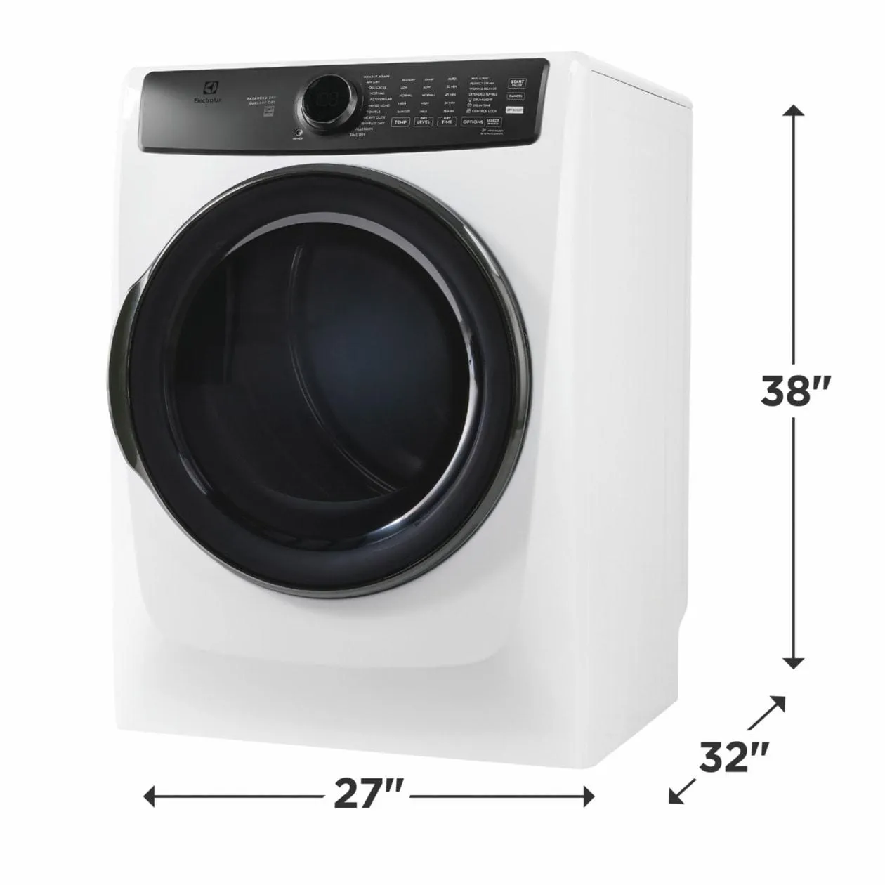 Electrolux ELFE7738AW Electrolux Front Load Perfect Steam&#8482; Electric Dryer With Balanced Dry&#8482; And Instant Refresh - 8.0 Cu. Ft.