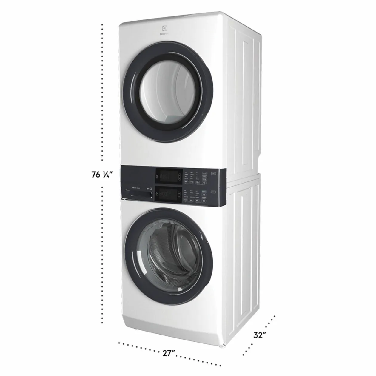 Electrolux ELTE7300AW Electrolux Laundry Tower&#8482; Single Unit Front Load 4.4 Cu. Ft. Washer & 8 Cu. Ft. Electric Dryer