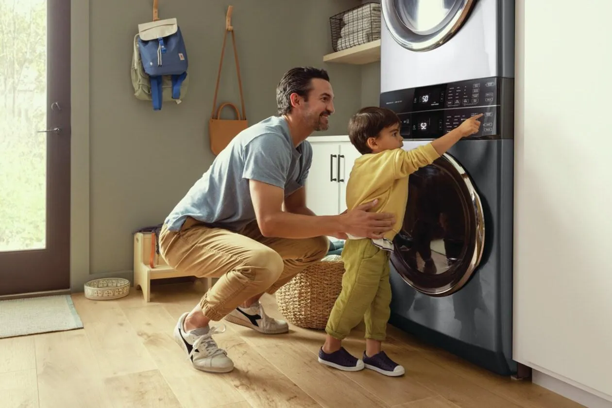 Electrolux ELTE7600AT Electrolux Laundry Tower&#8482; Single Unit Front Load 4.5 Cu. Ft. Washer & 8 Cu. Ft. Electric Dryer