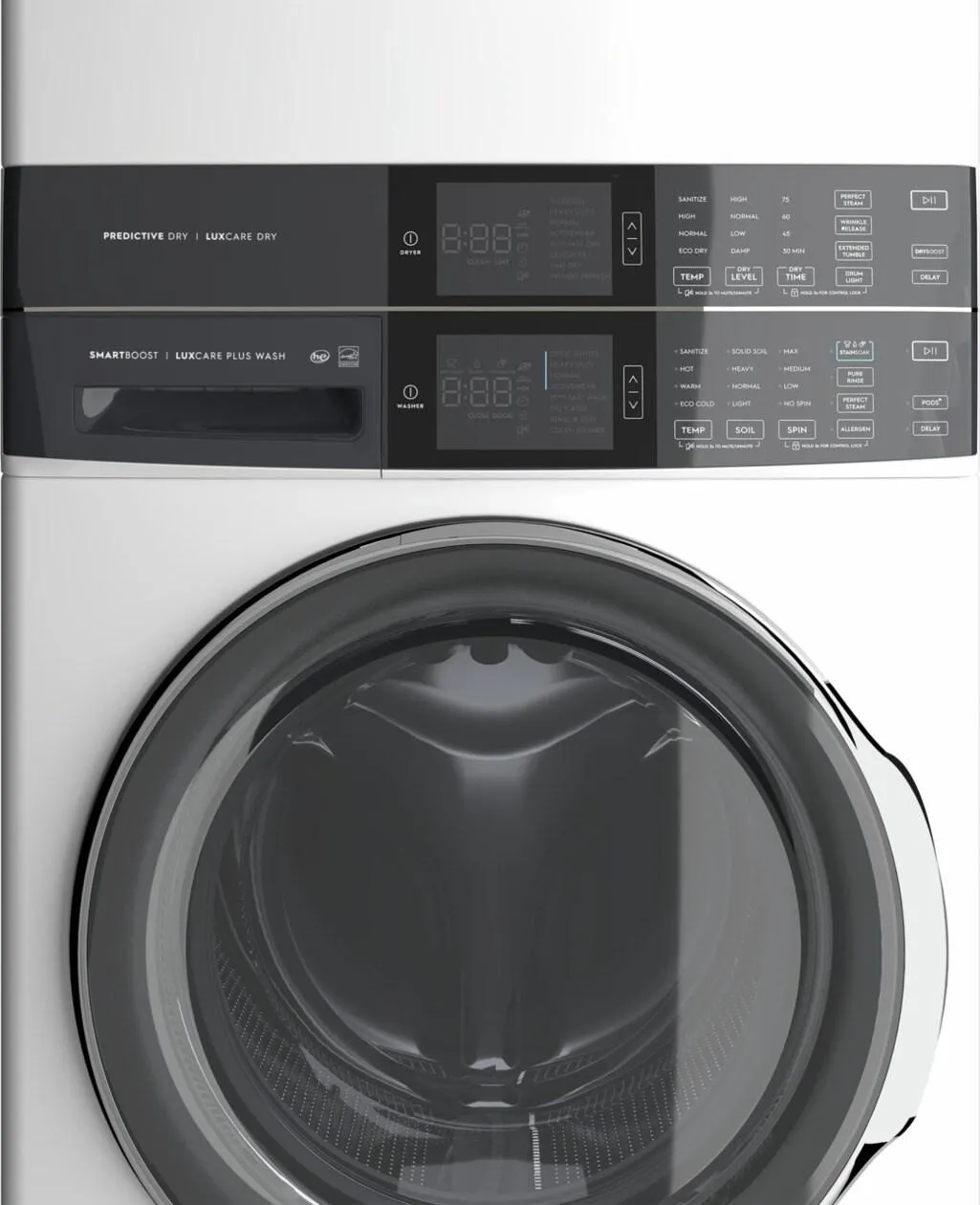 Electrolux ELTE7600AW Electrolux Laundry Tower&#8482; Single Unit Front Load 4.5 Cu. Ft. Washer & 8 Cu. Ft. Electric Dryer