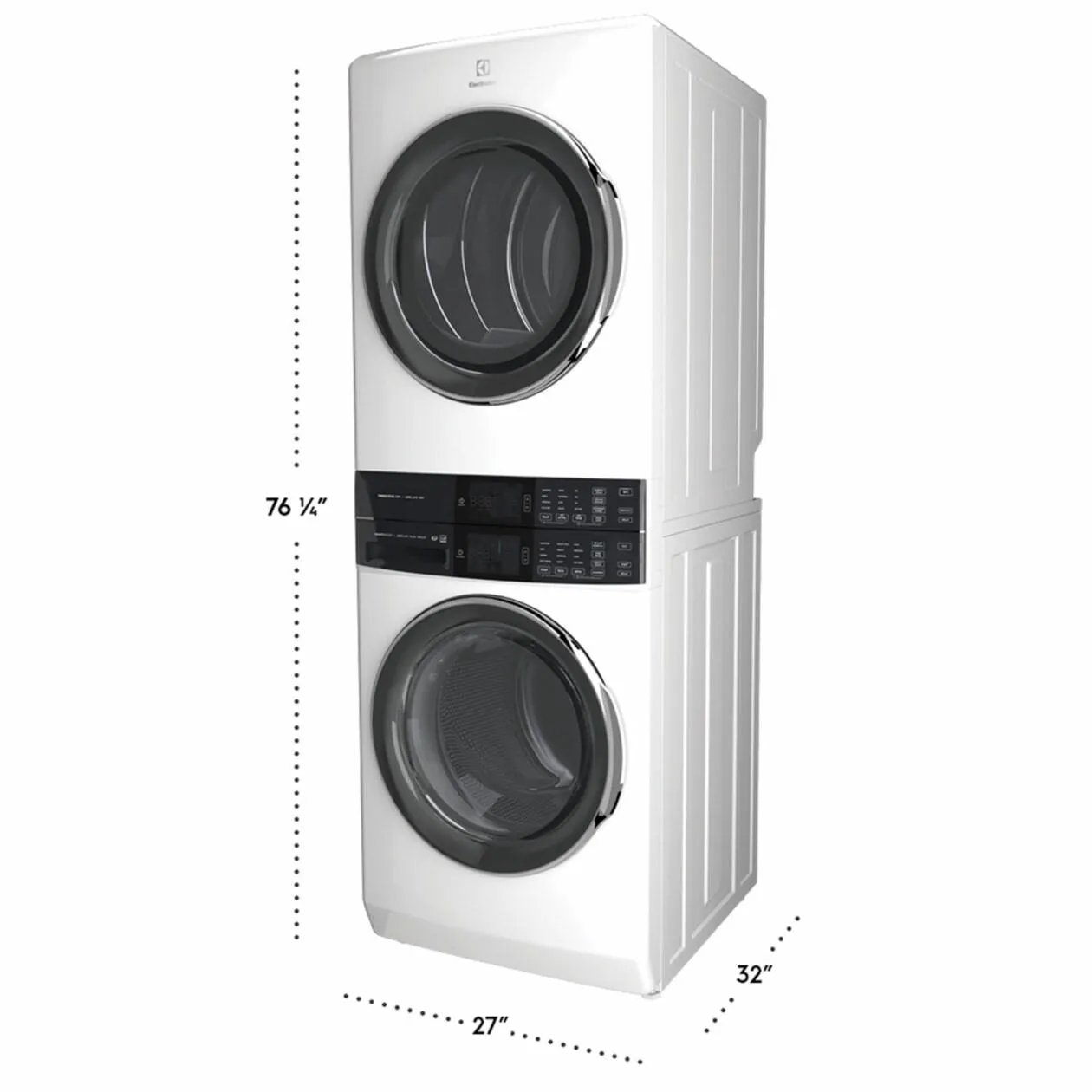 Electrolux ELTE7600AW Electrolux Laundry Tower&#8482; Single Unit Front Load 4.5 Cu. Ft. Washer & 8 Cu. Ft. Electric Dryer