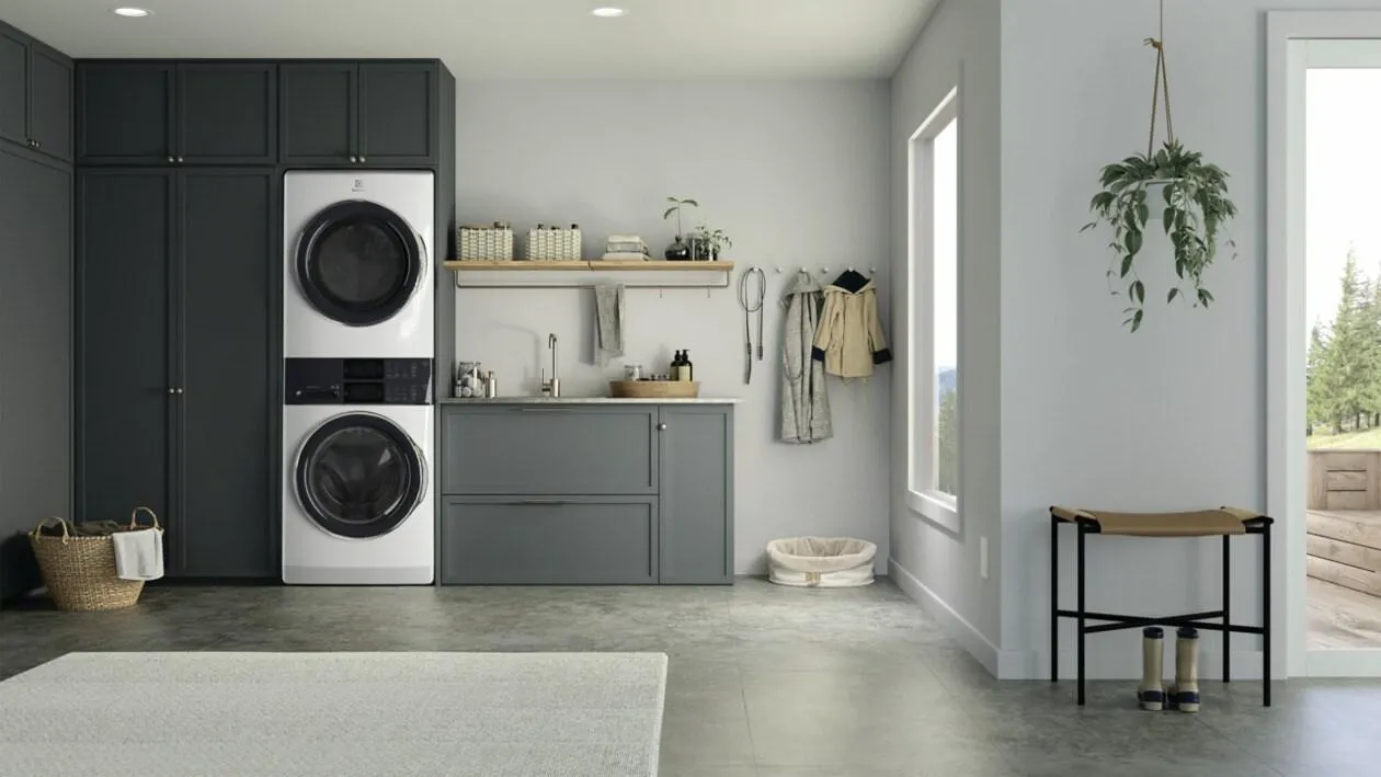 Electrolux ELTE7600AW Electrolux Laundry Tower&#8482; Single Unit Front Load 4.5 Cu. Ft. Washer & 8 Cu. Ft. Electric Dryer