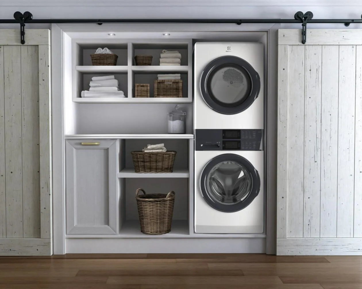 Electrolux ELTG7300AW Electrolux Laundry Tower&#8482; Single Unit Front Load 4.4 Cu. Ft. Washer & 8 Cu. Ft. Gas Dryer