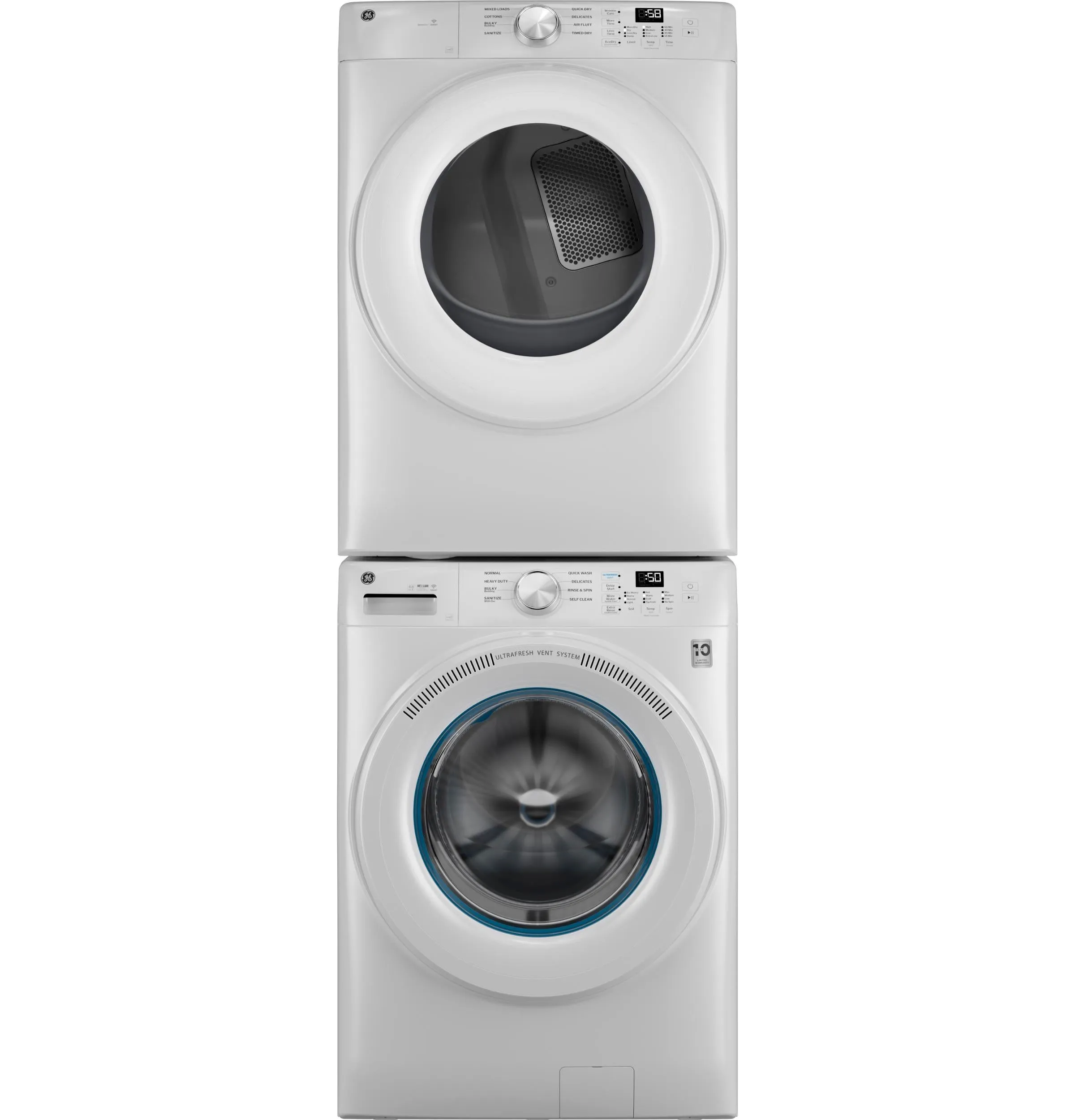 Ge Appliances GFD35GSSYWW Ge Energy Star 7.8 Cu. Ft. Capacity Smart Front Load Gas Dryer