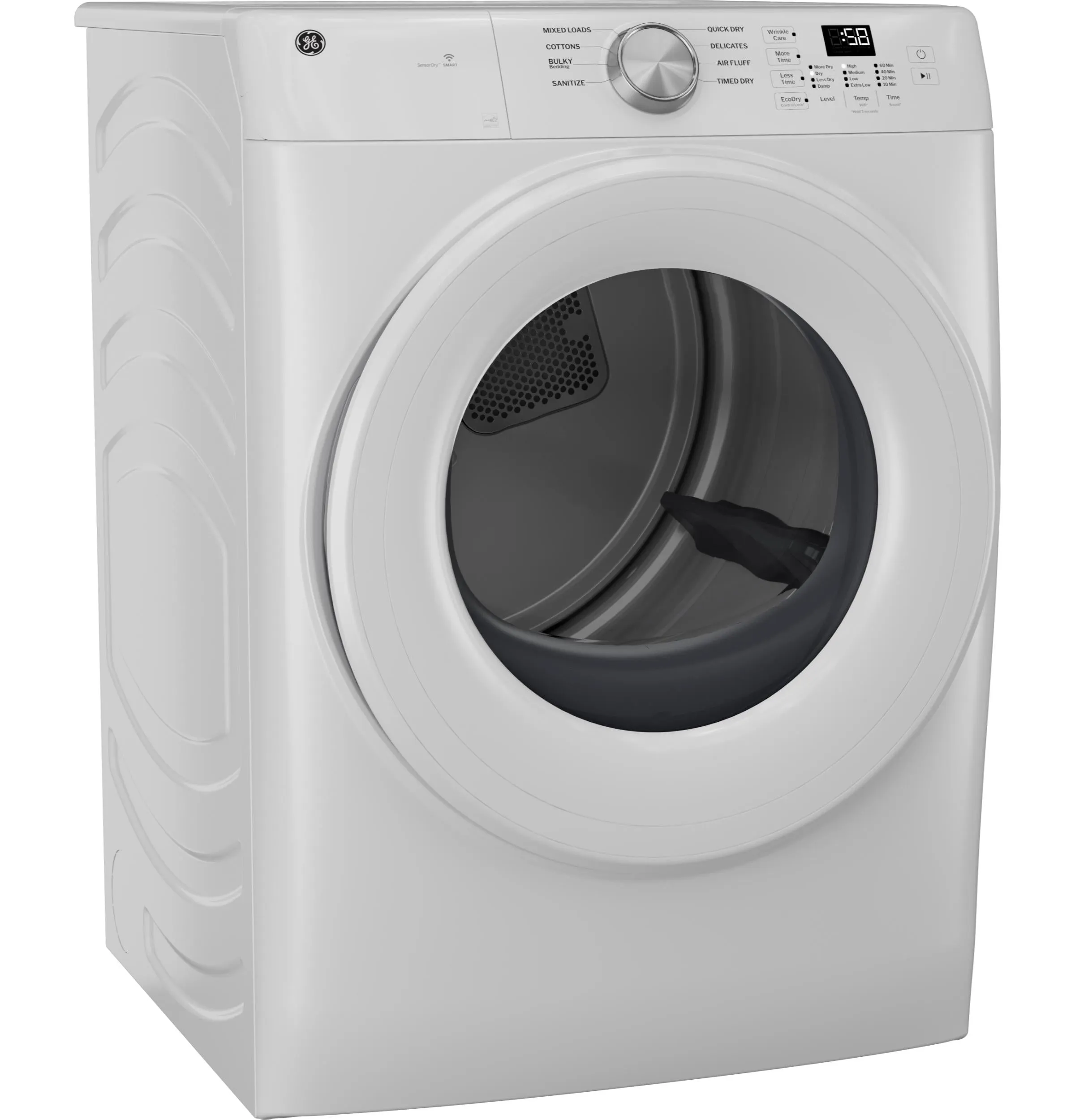 Ge Appliances GFD35GSSYWW Ge Energy Star 7.8 Cu. Ft. Capacity Smart Front Load Gas Dryer