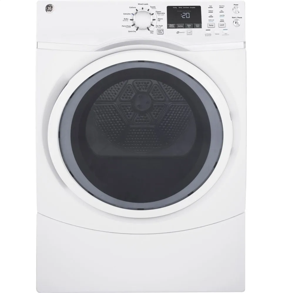 Ge Appliances GFD45GSSMWW Ge 7.5 Cu. Ft. Capacity Front Load Gas Dryer With Steam