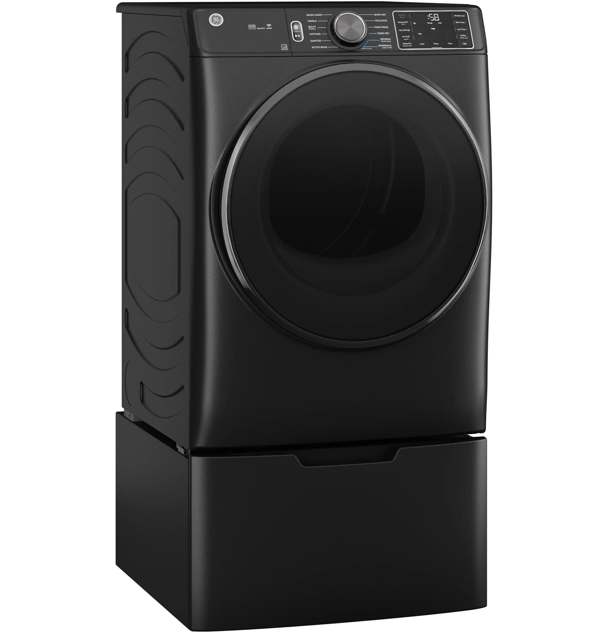 Ge Appliances GFD65ESPVDS Ge 7.8 Cu. Ft. Capacity Smart Front Load Electric Dryer With Steam And Sanitize Cycle