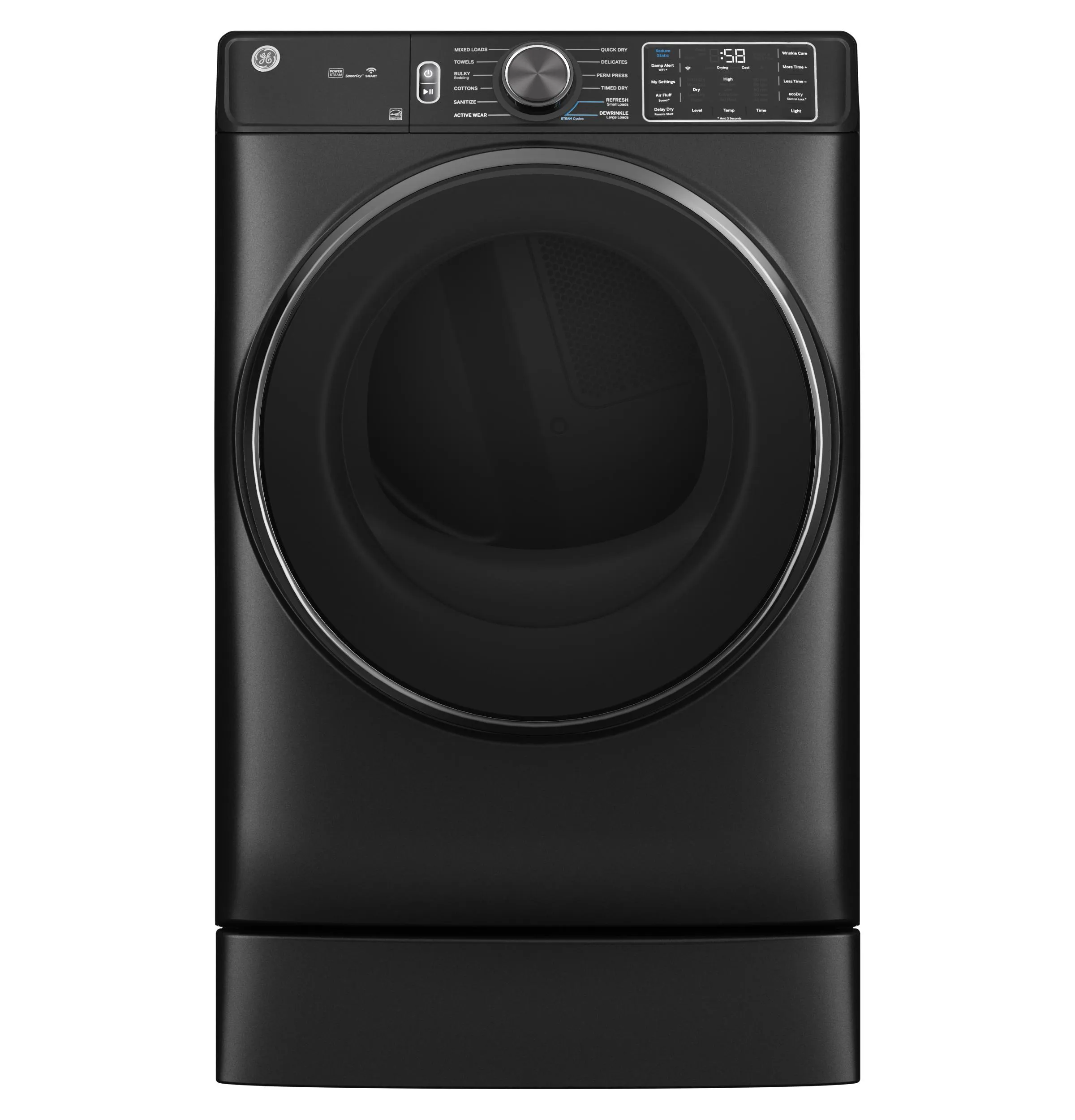 Ge Appliances GFD65ESPVDS Ge 7.8 Cu. Ft. Capacity Smart Front Load Electric Dryer With Steam And Sanitize Cycle