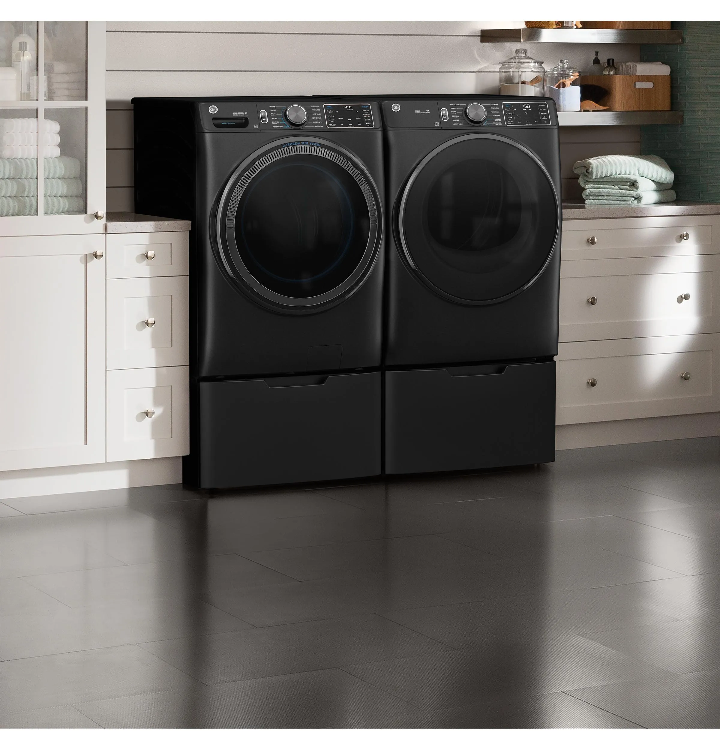Ge Appliances GFD65ESPVDS Ge 7.8 Cu. Ft. Capacity Smart Front Load Electric Dryer With Steam And Sanitize Cycle
