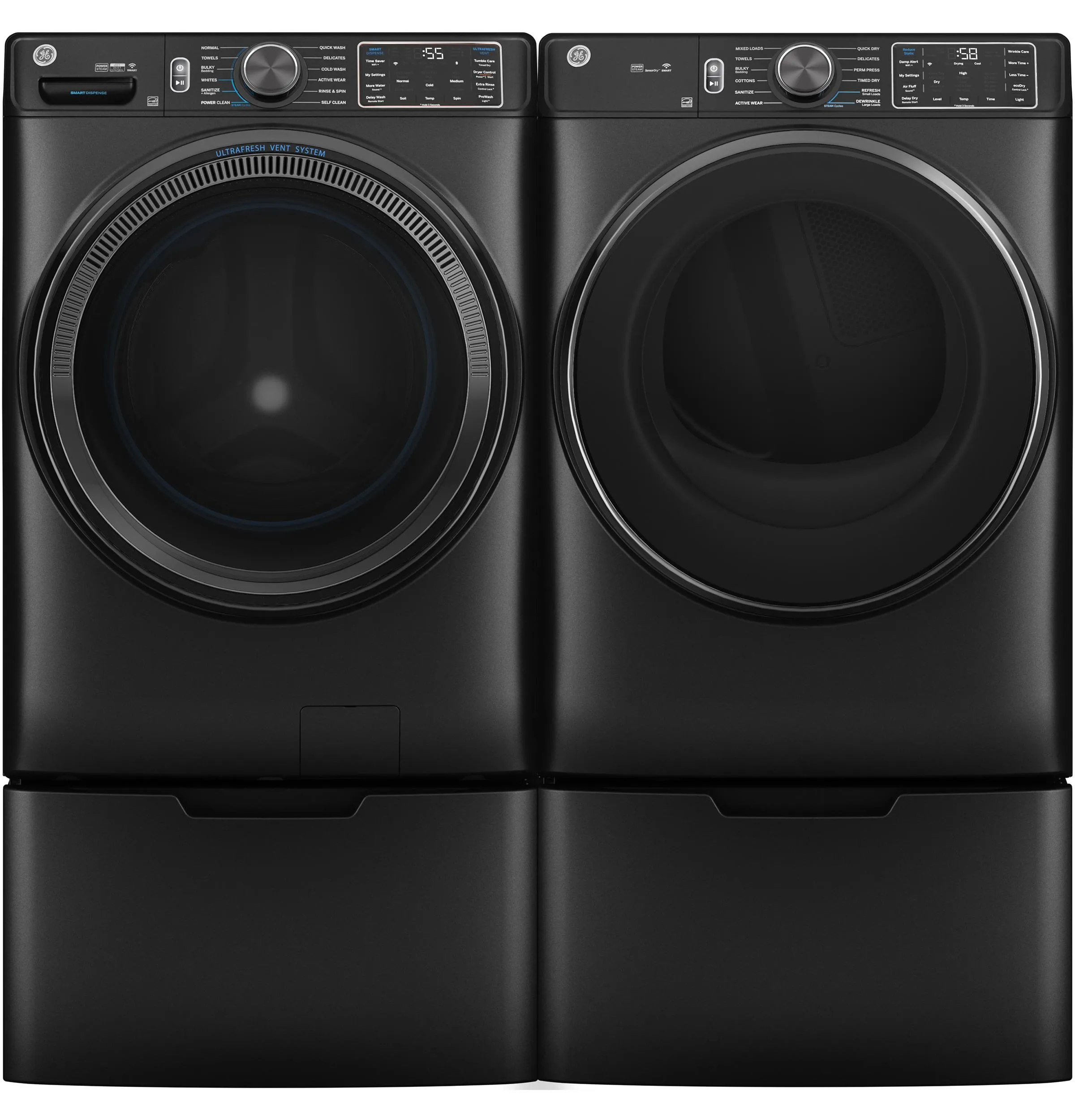 Ge Appliances GFD65ESPVDS Ge 7.8 Cu. Ft. Capacity Smart Front Load Electric Dryer With Steam And Sanitize Cycle