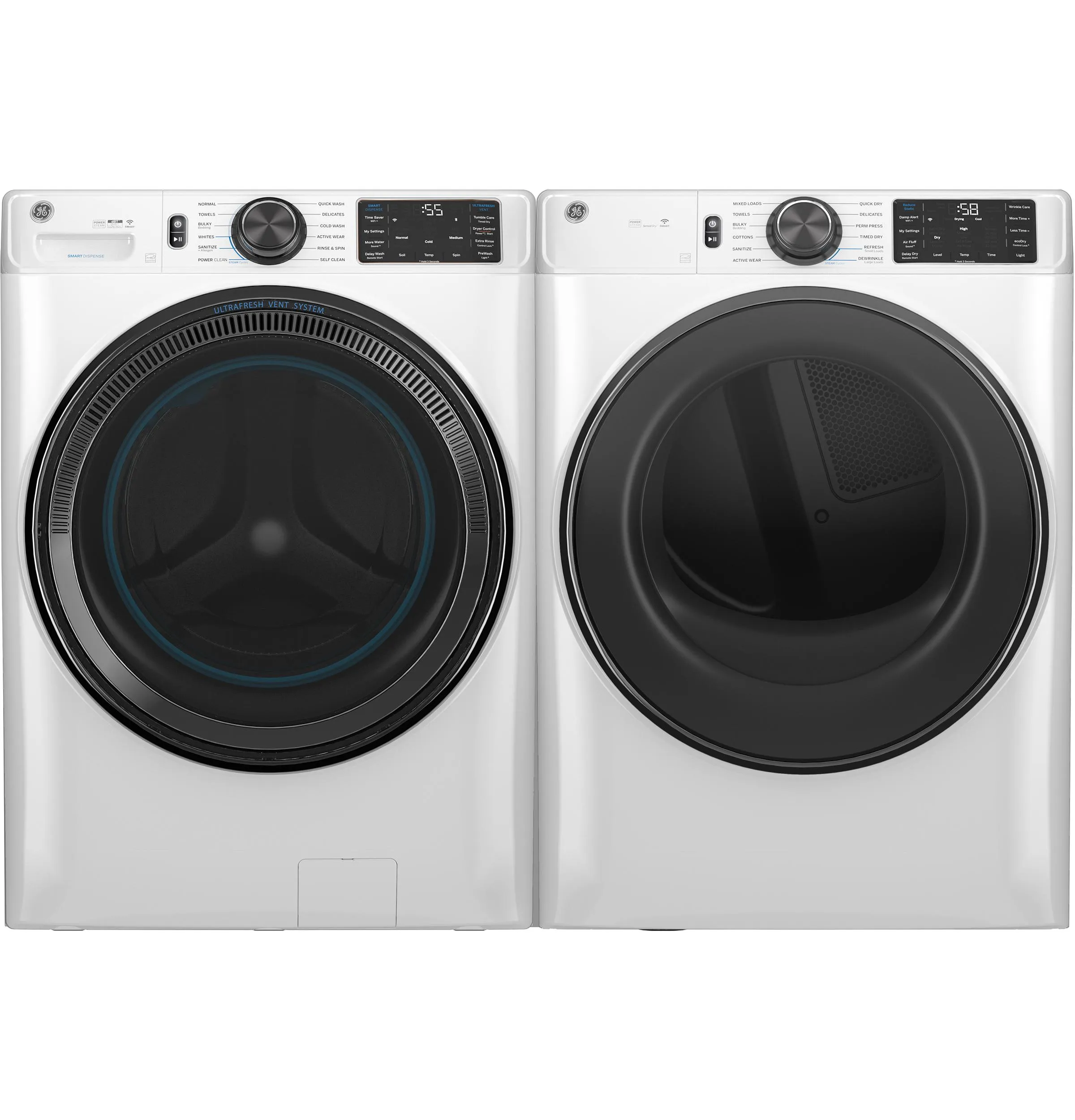 Ge Appliances GFD65ESSVWW Ge 7.8 Cu. Ft. Capacity Smart Front Load Electric Dryer With Steam And Sanitize Cycle