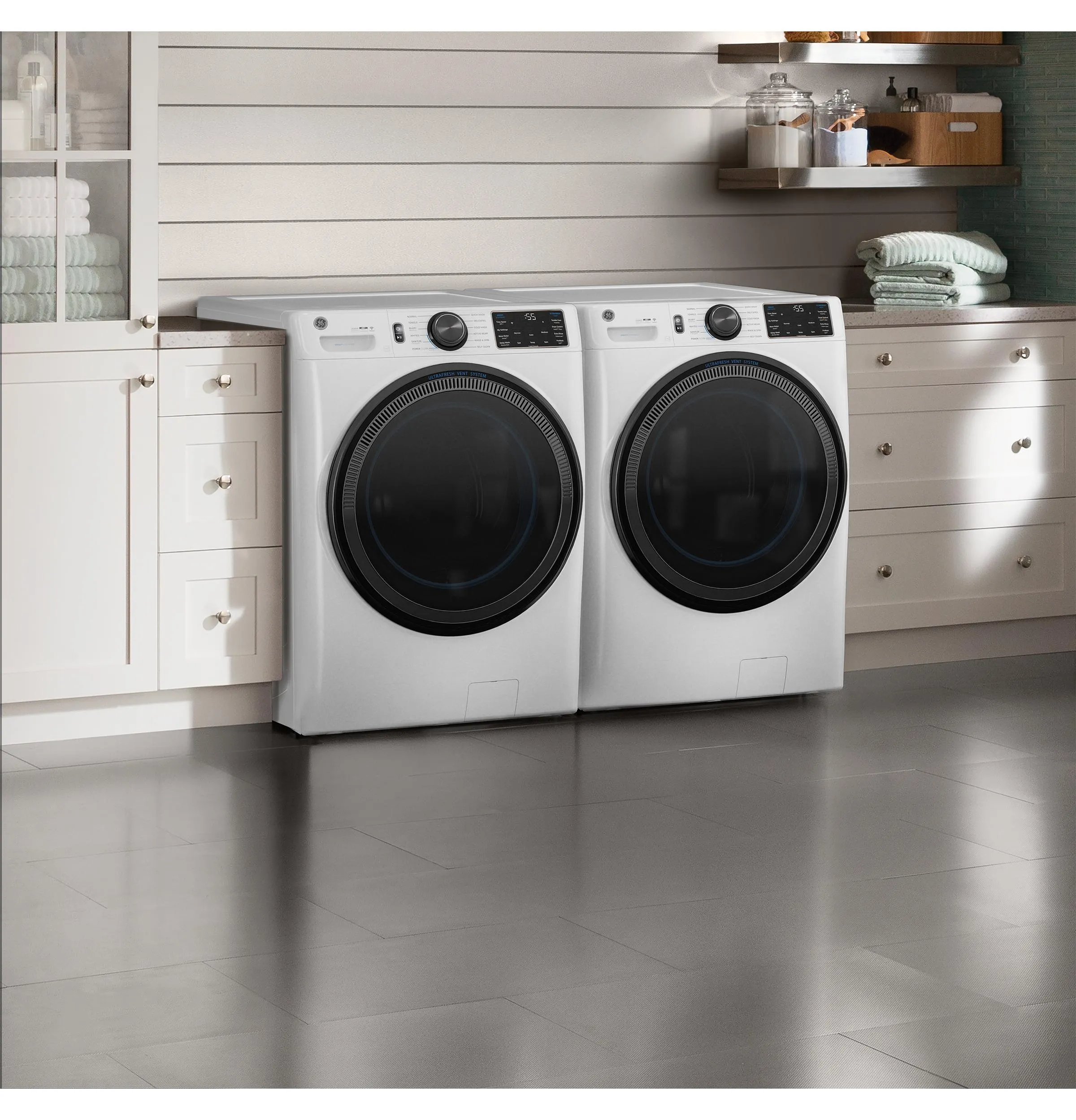 Ge Appliances GFD65ESSVWW Ge 7.8 Cu. Ft. Capacity Smart Front Load Electric Dryer With Steam And Sanitize Cycle