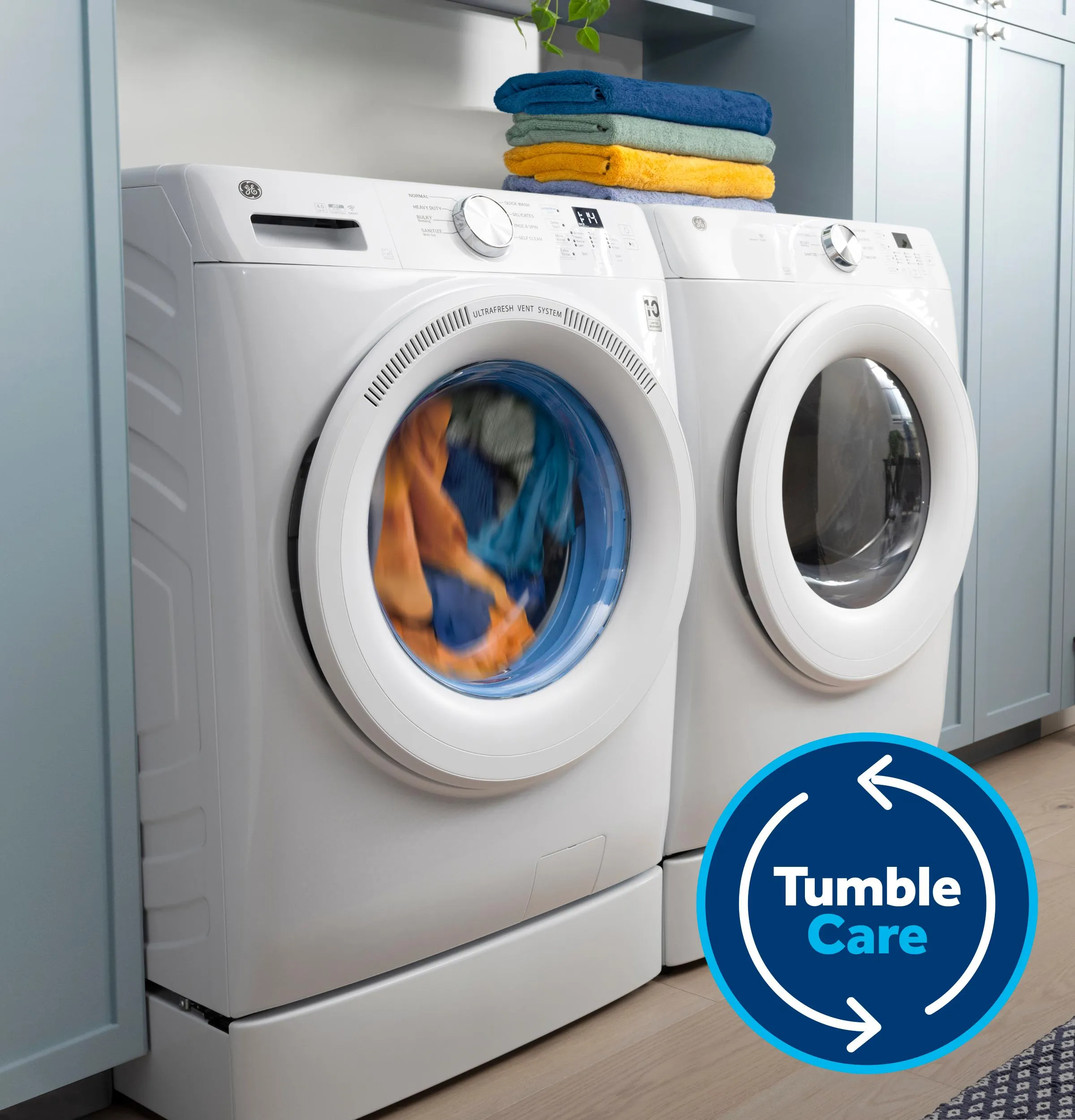 Ge Appliances GFW350SSYWW Ge Energy Star 4.6 Cu. Ft. Capacity Smart Front Load Washer With Ultrafresh Vent System With Odorblock&#8482;