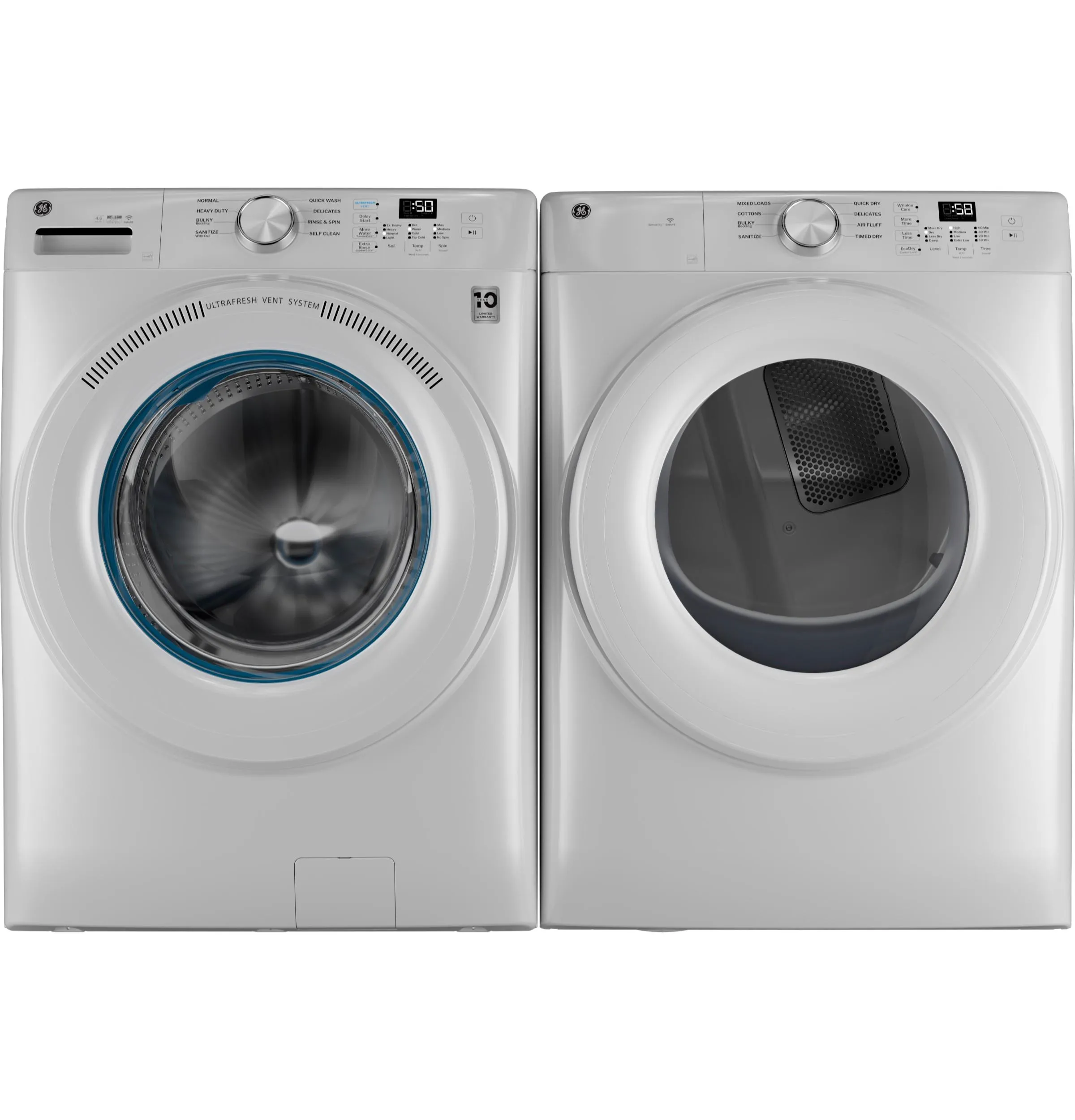 Ge Appliances GFW350SSYWW Ge Energy Star 4.6 Cu. Ft. Capacity Smart Front Load Washer With Ultrafresh Vent System With Odorblock&#8482;