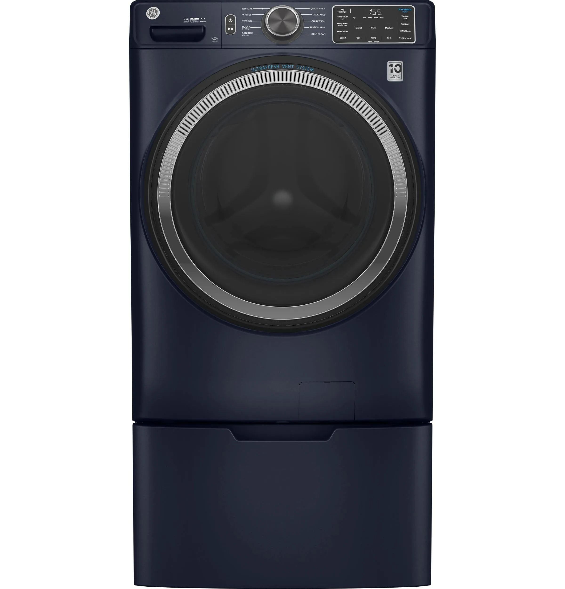 Ge Appliances GFW550SPRRS Ge 4.8 Cu. Ft. Capacity Smart Front Load Energy Star Washer With Ultrafresh Vent System With Odorblock&#8482; And Sanitize W/Oxi