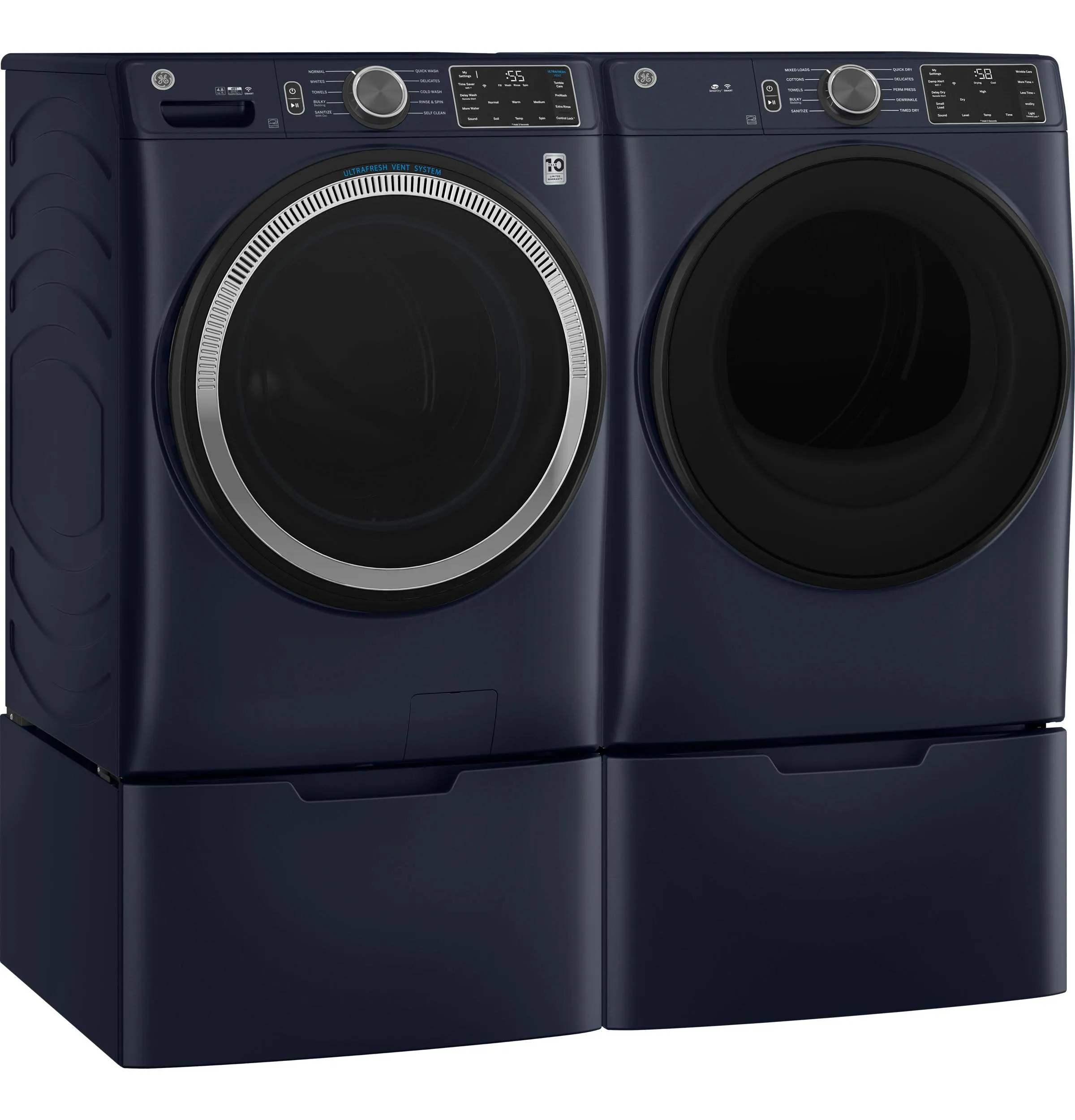 Ge Appliances GFW550SPRRS Ge 4.8 Cu. Ft. Capacity Smart Front Load Energy Star Washer With Ultrafresh Vent System With Odorblock&#8482; And Sanitize W/Oxi