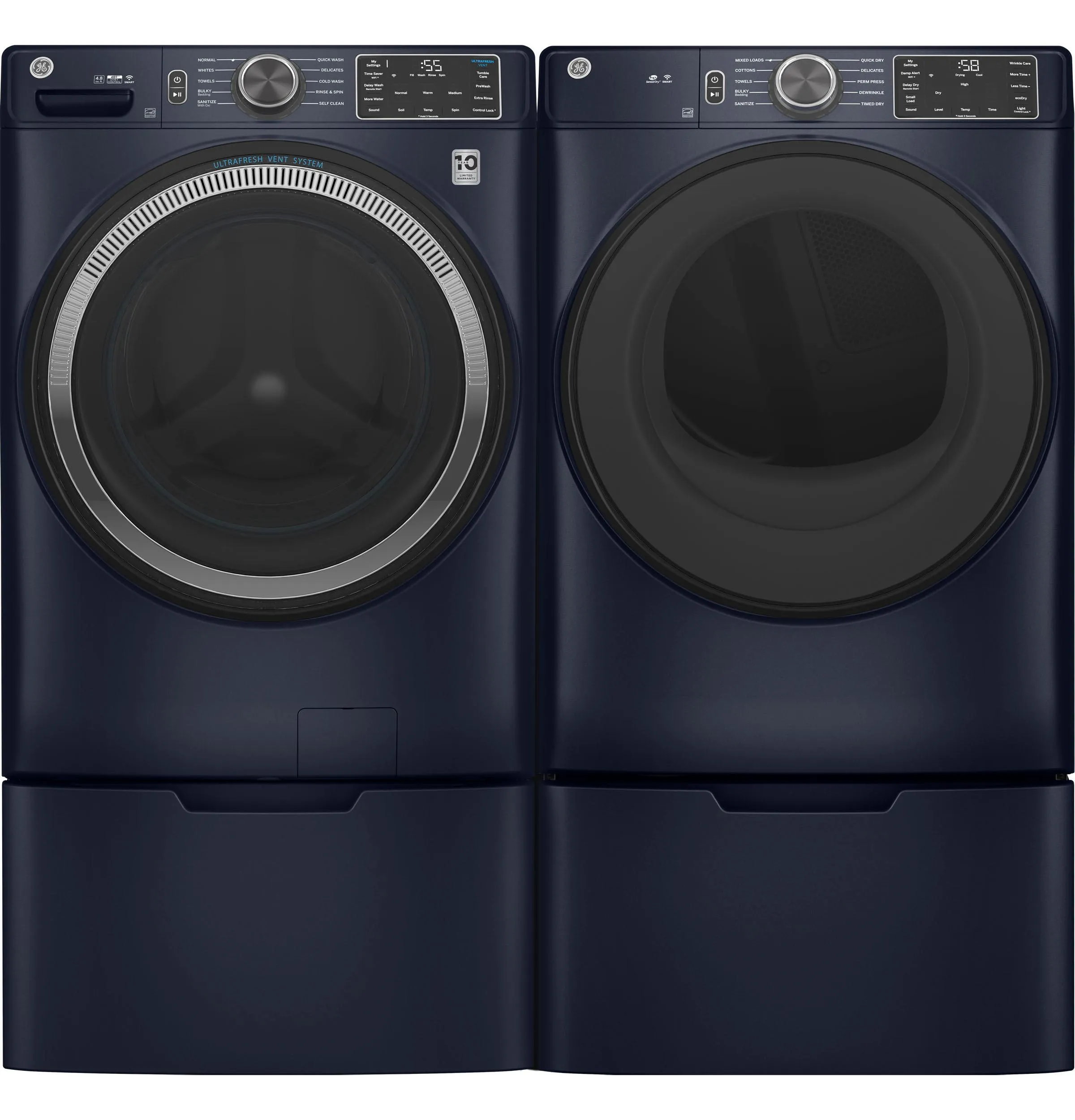 Ge Appliances GFW550SPRRS Ge 4.8 Cu. Ft. Capacity Smart Front Load Energy Star Washer With Ultrafresh Vent System With Odorblock&#8482; And Sanitize W/Oxi