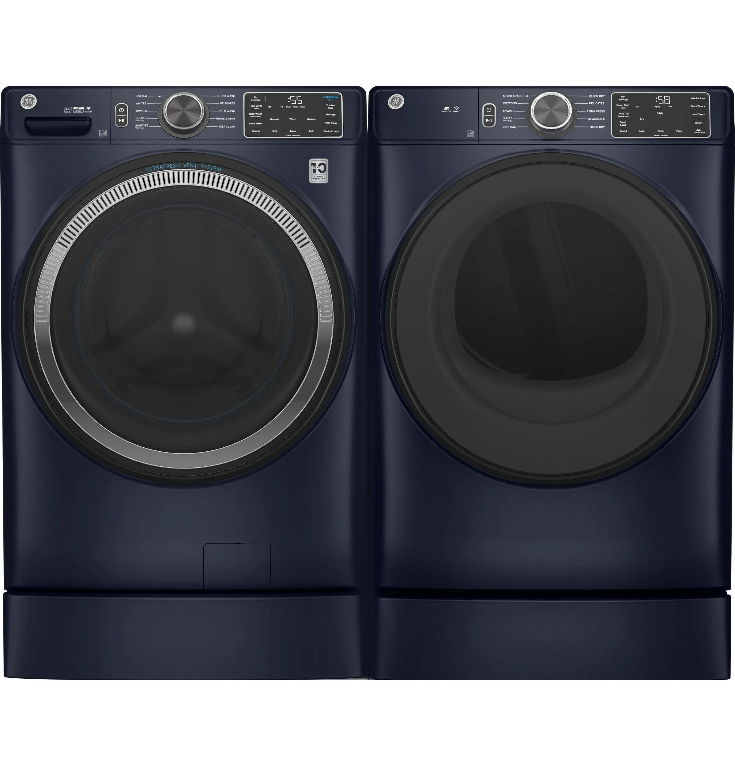 Ge Appliances GFW550SPRRS Ge 4.8 Cu. Ft. Capacity Smart Front Load Energy Star Washer With Ultrafresh Vent System With Odorblock&#8482; And Sanitize W/Oxi