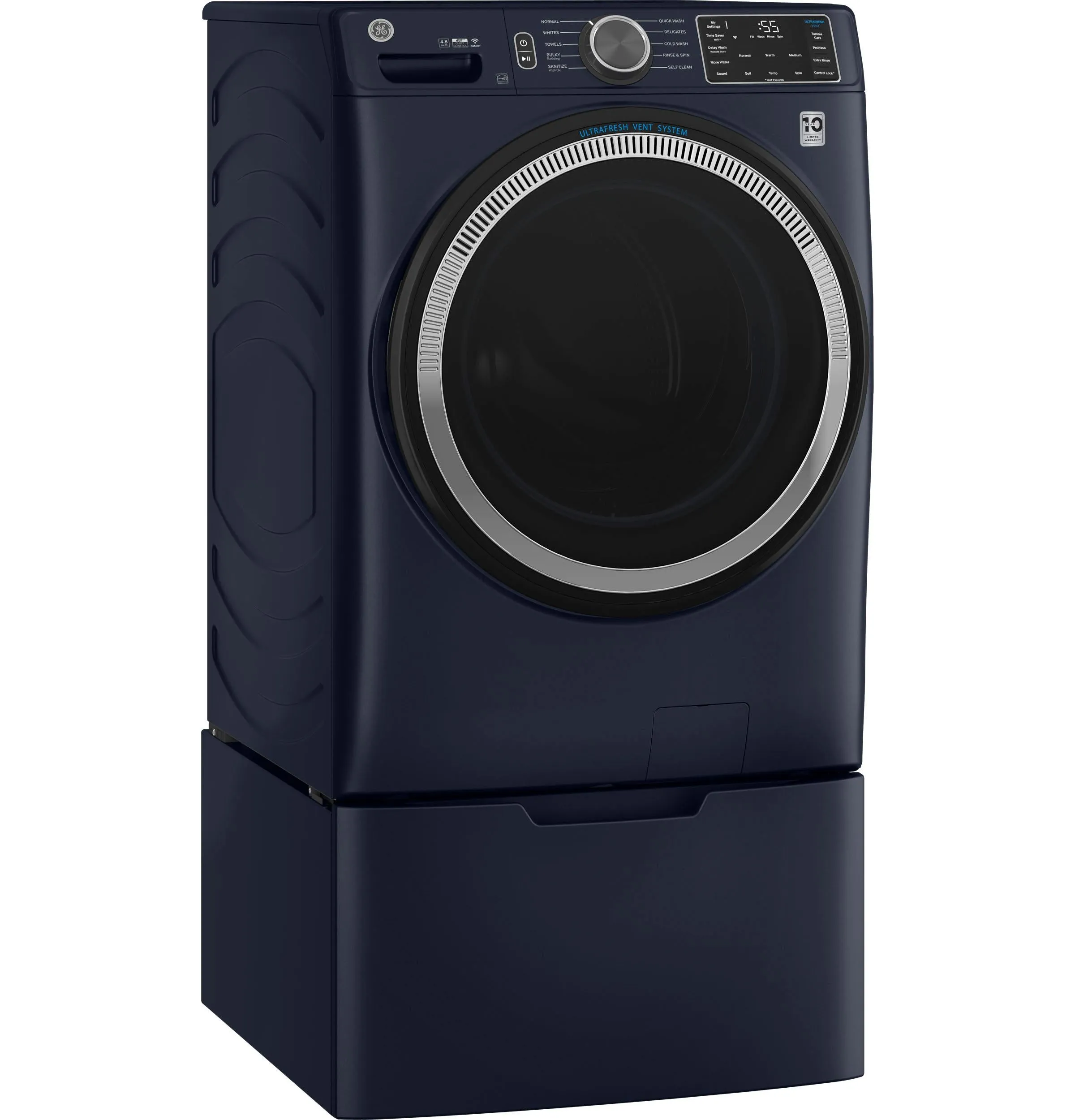 Ge Appliances GFW550SPRRS Ge 4.8 Cu. Ft. Capacity Smart Front Load Energy Star Washer With Ultrafresh Vent System With Odorblock&#8482; And Sanitize W/Oxi